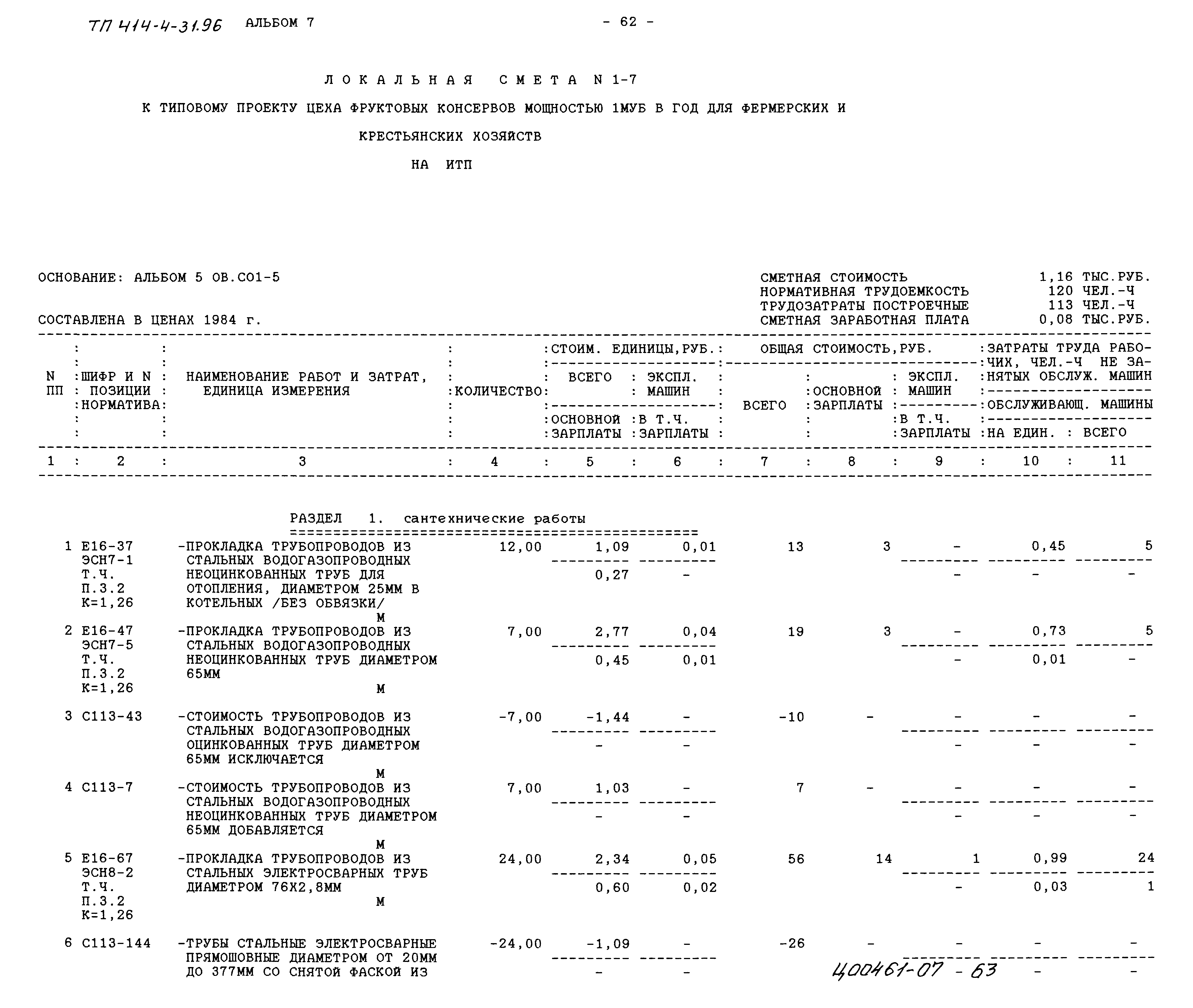 Типовой проект 414-4-31.96