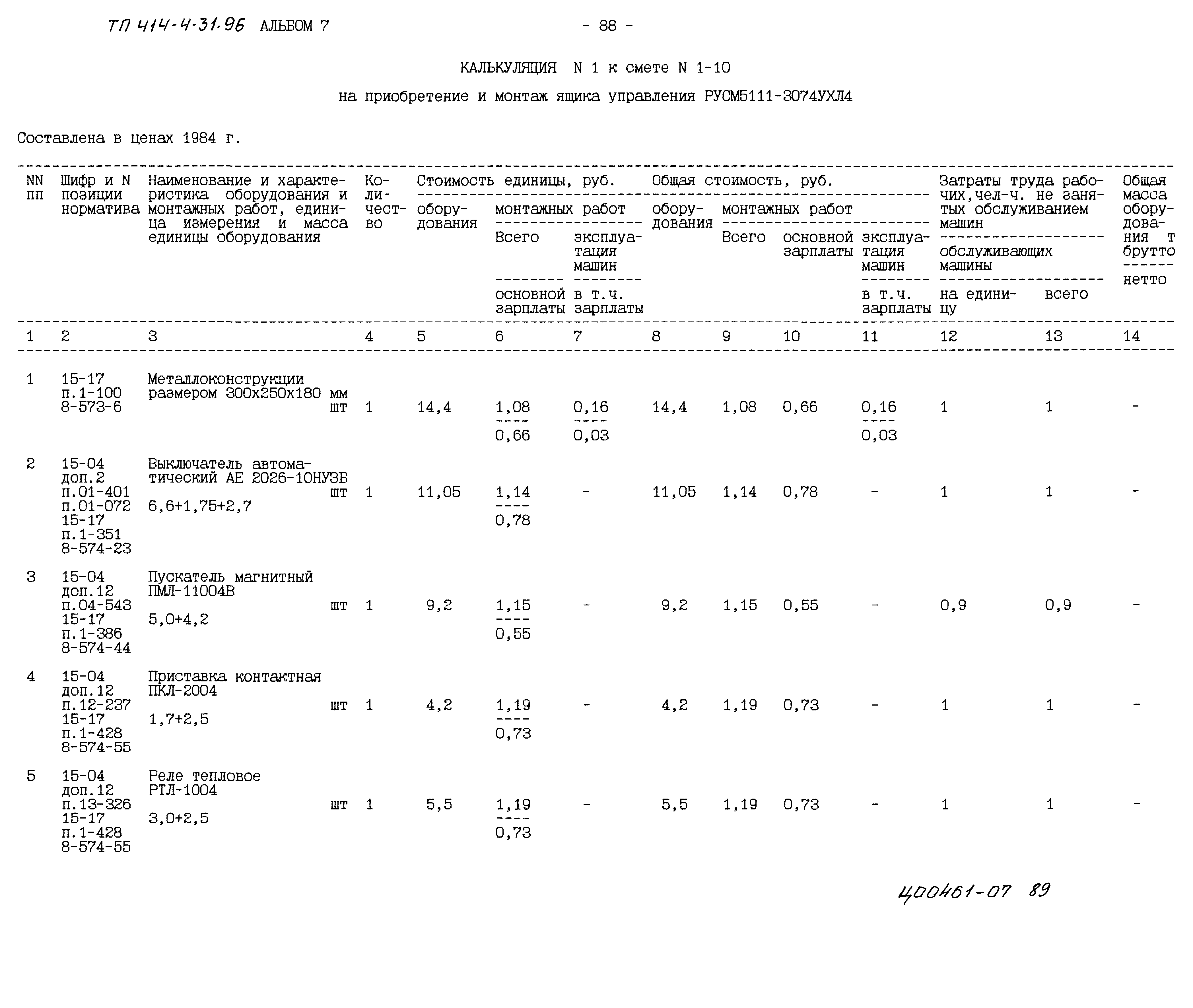 Типовой проект 414-4-31.96