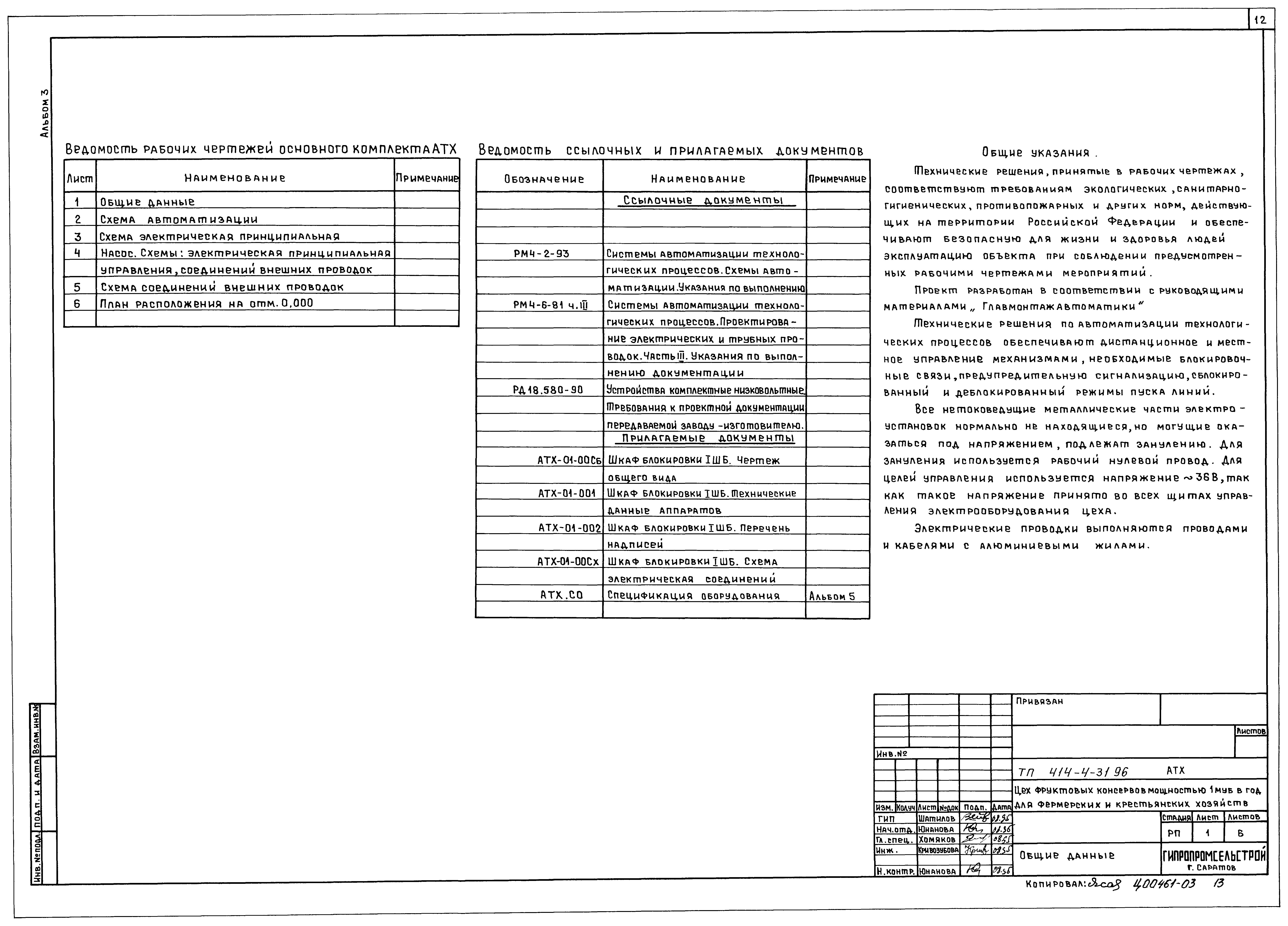 Типовой проект 414-4-31.96