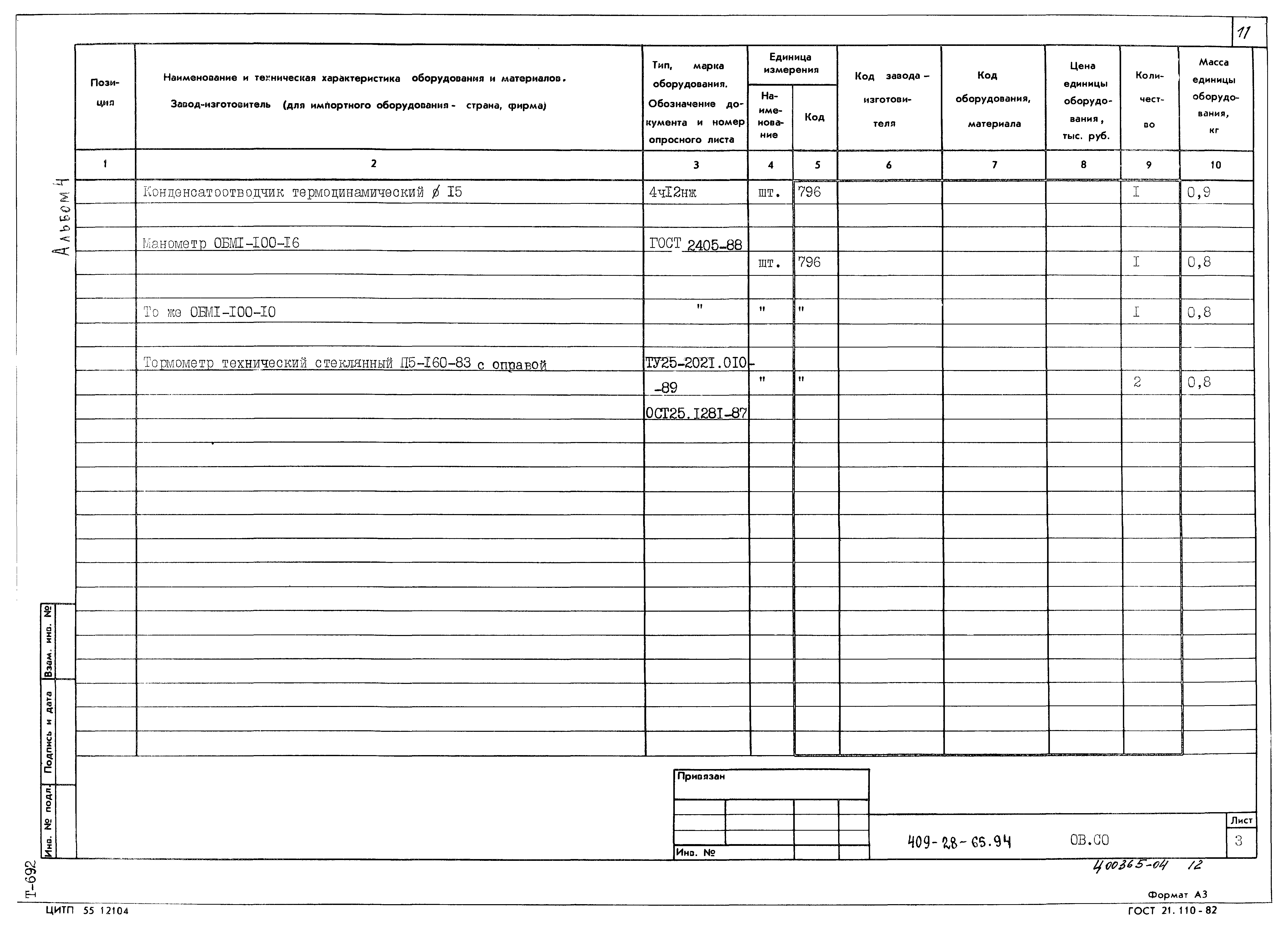Типовой проект 409-28-65.94