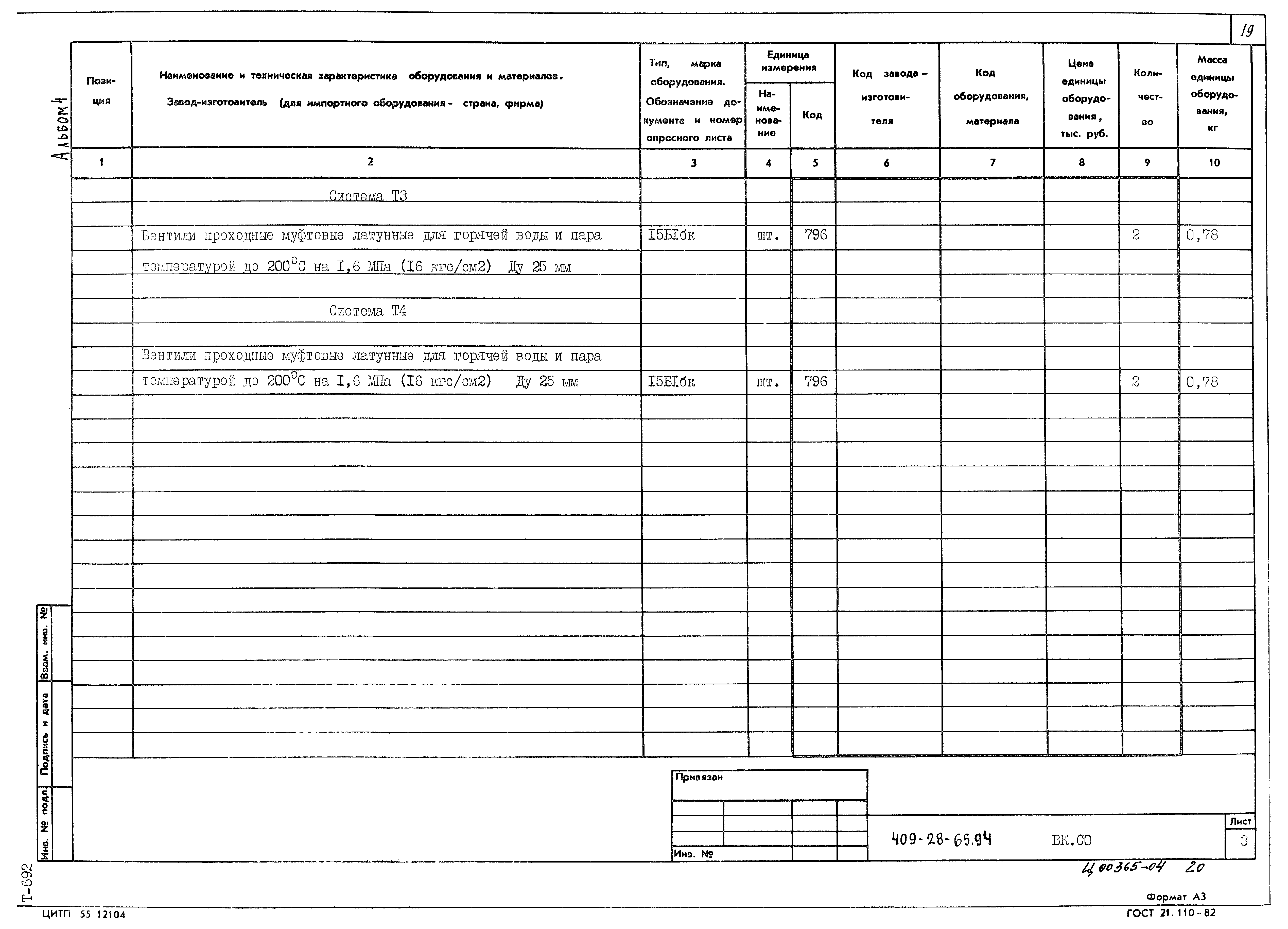 Типовой проект 409-28-65.94