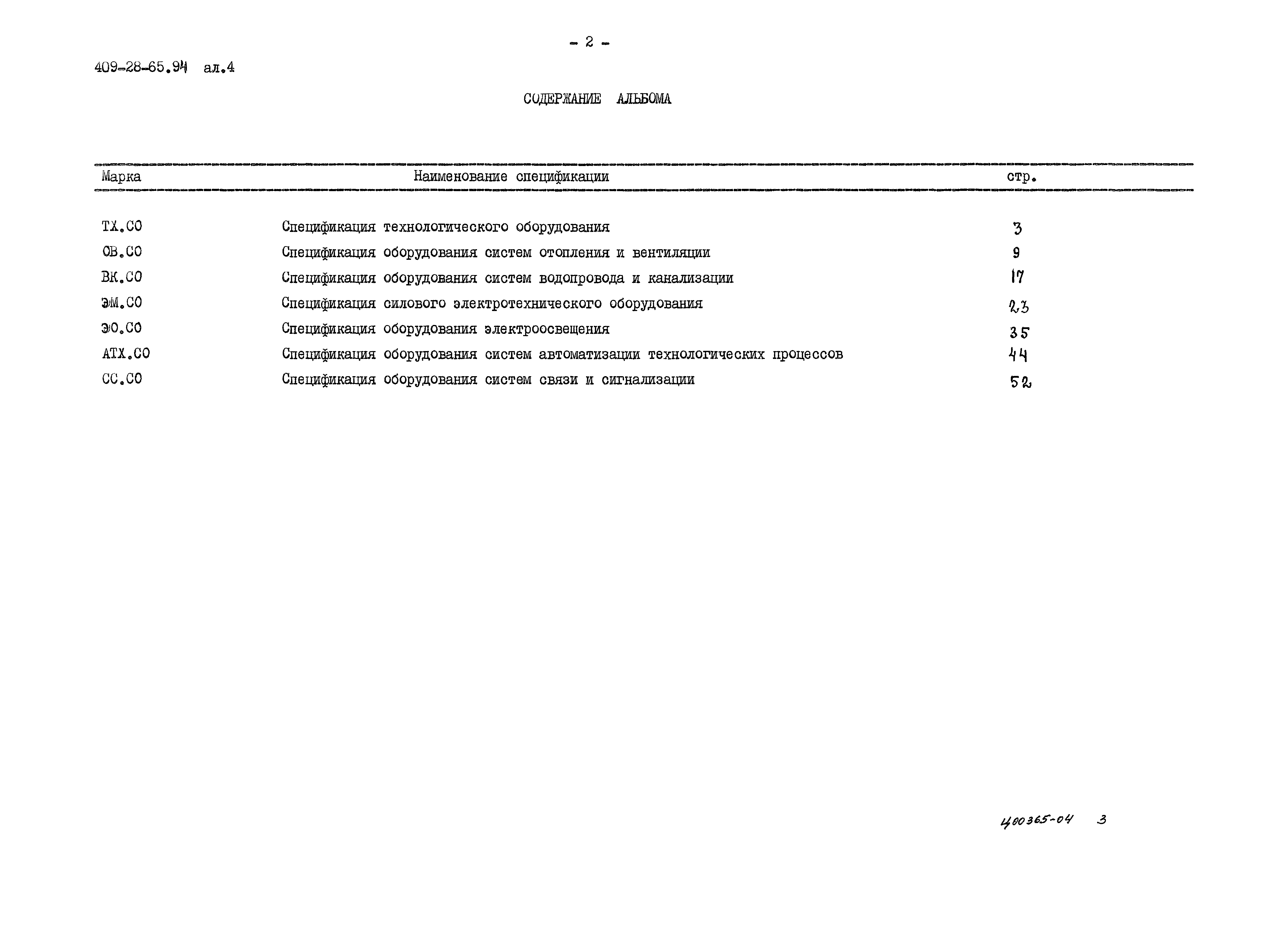 Типовой проект 409-28-65.94