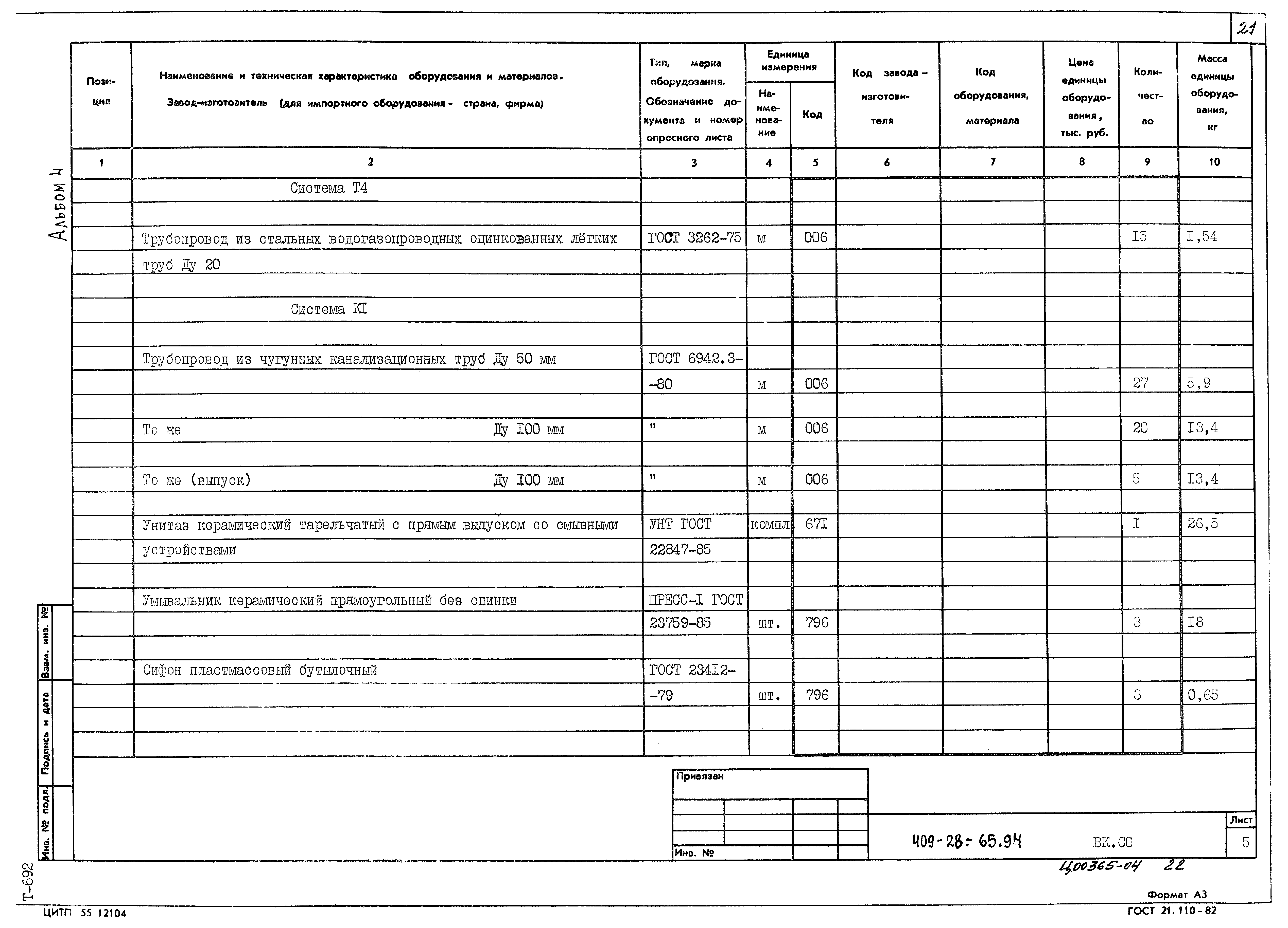 Типовой проект 409-28-65.94