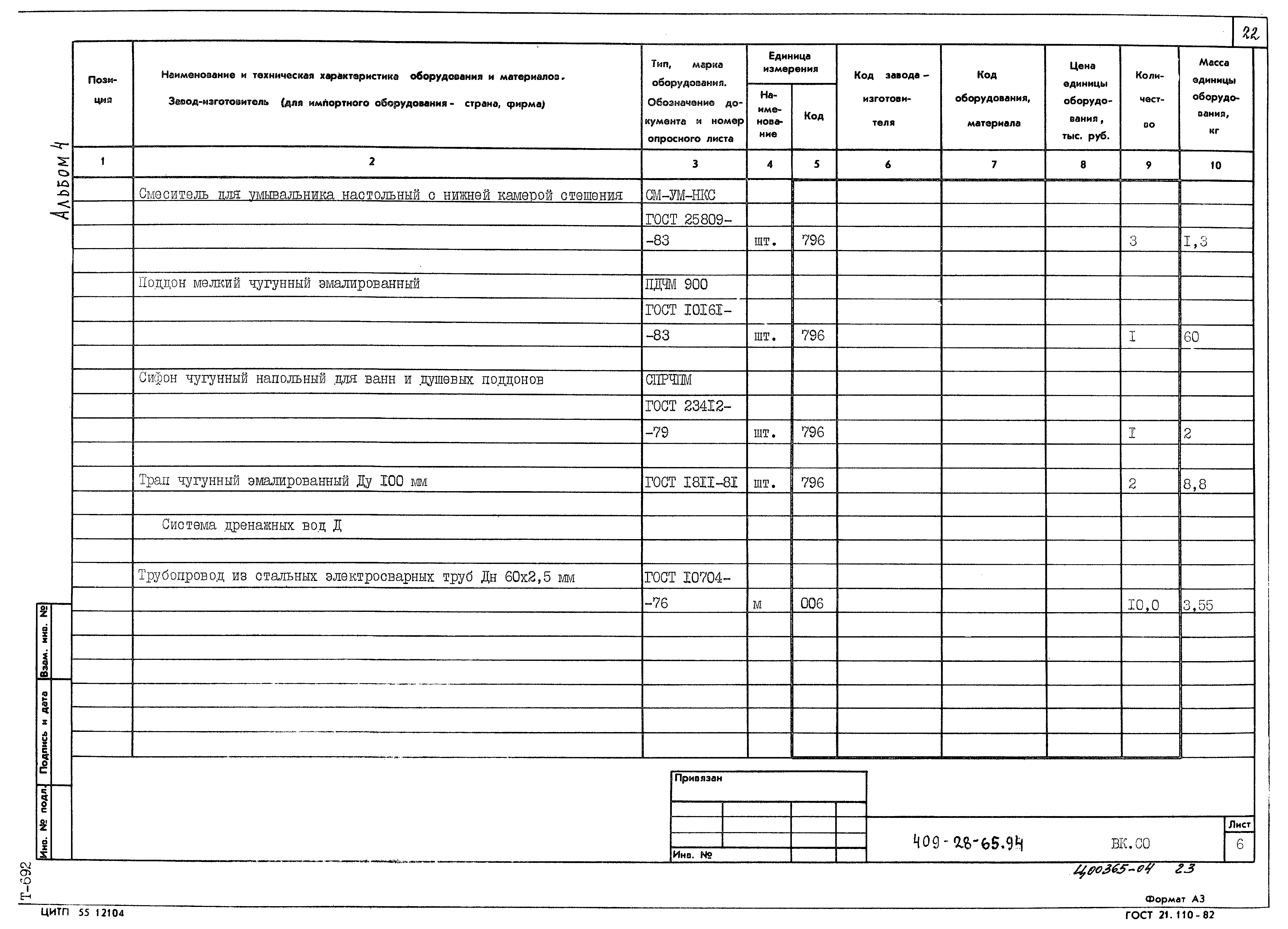 Типовой проект 409-28-65.94