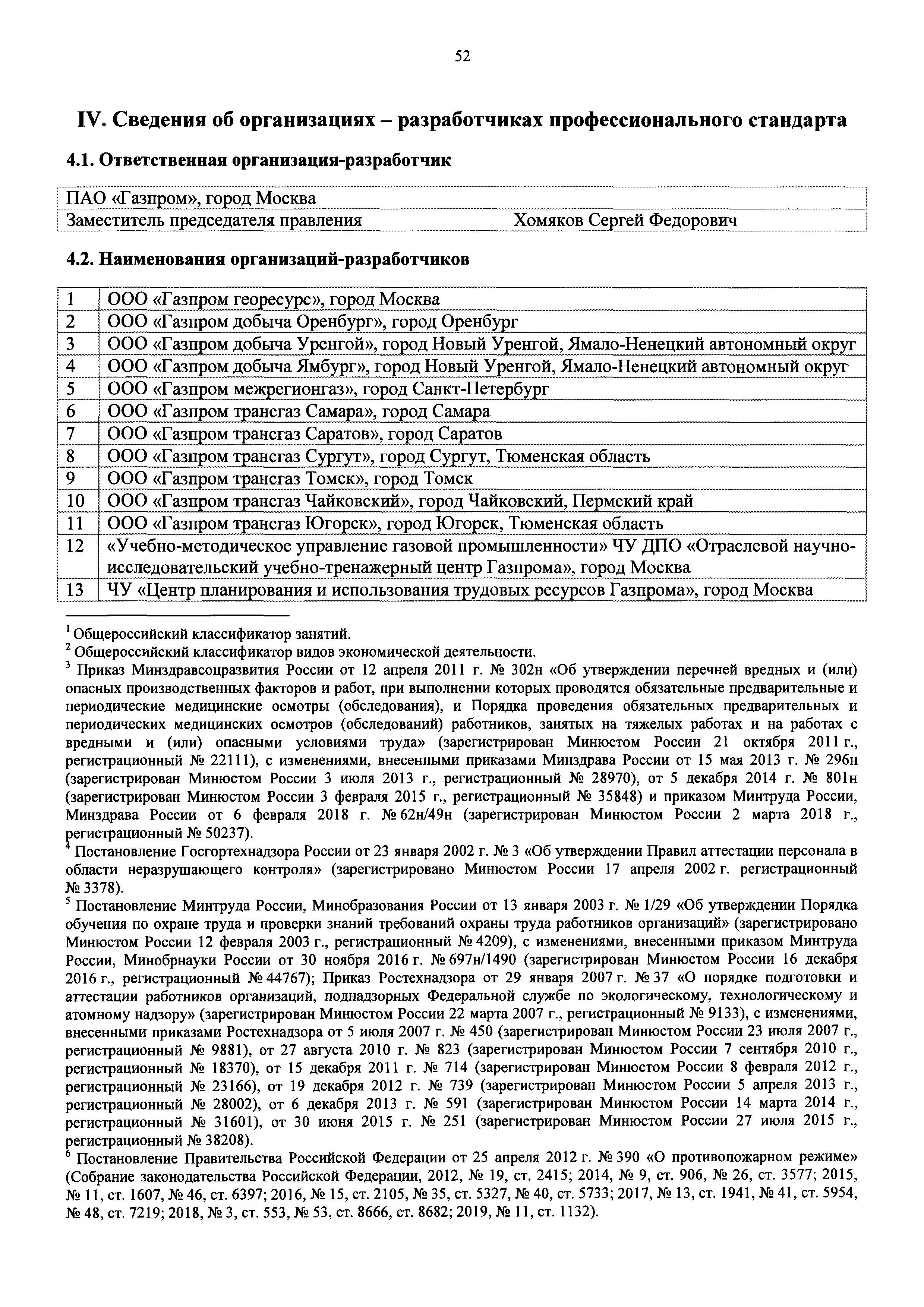 Скачать Приказ 601н Об утверждении профессионального стандарта Специалист  по диагностике трубопроводов и технологического оборудования газовой отрасли