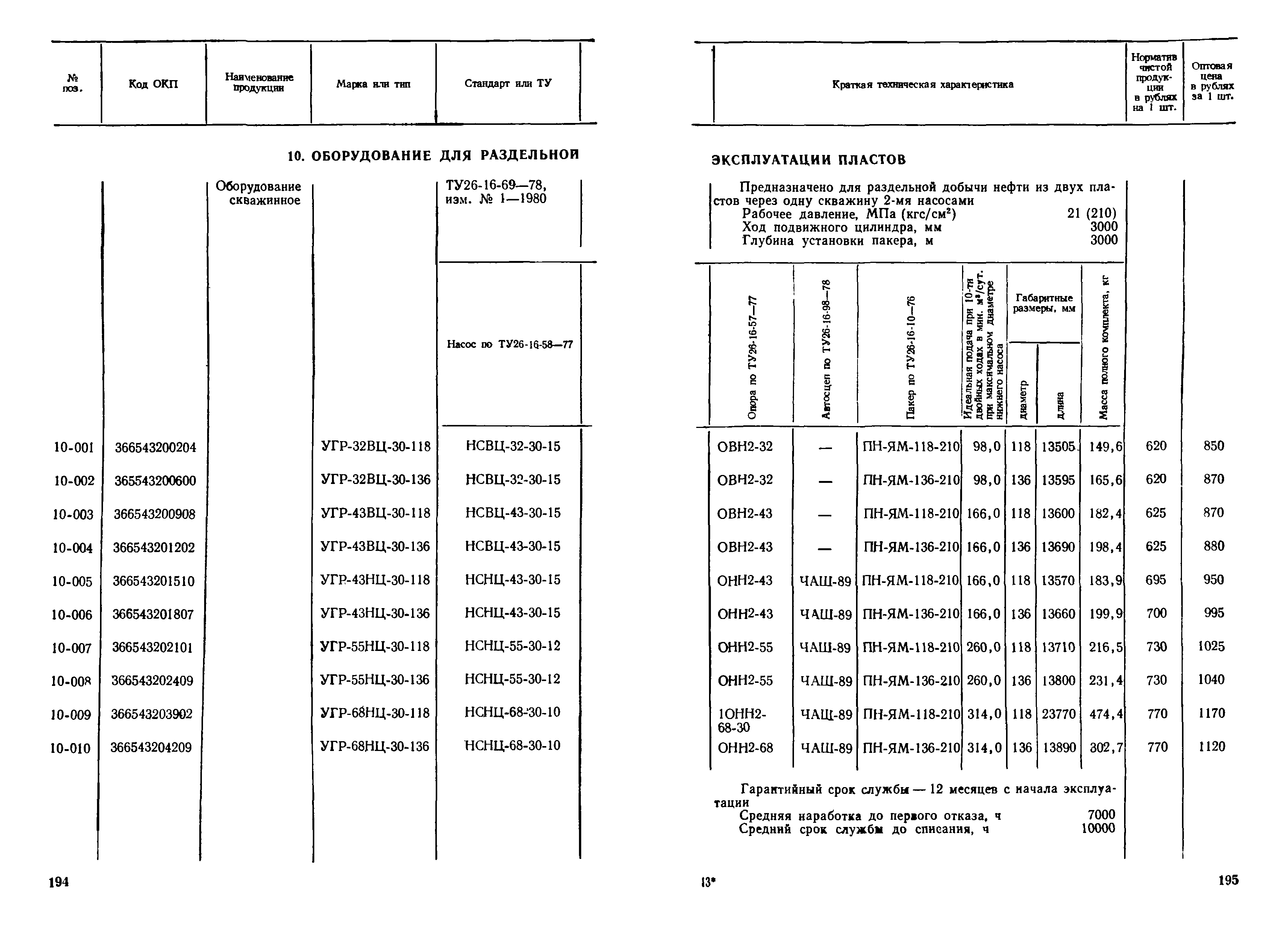 Прейскурант 19-03