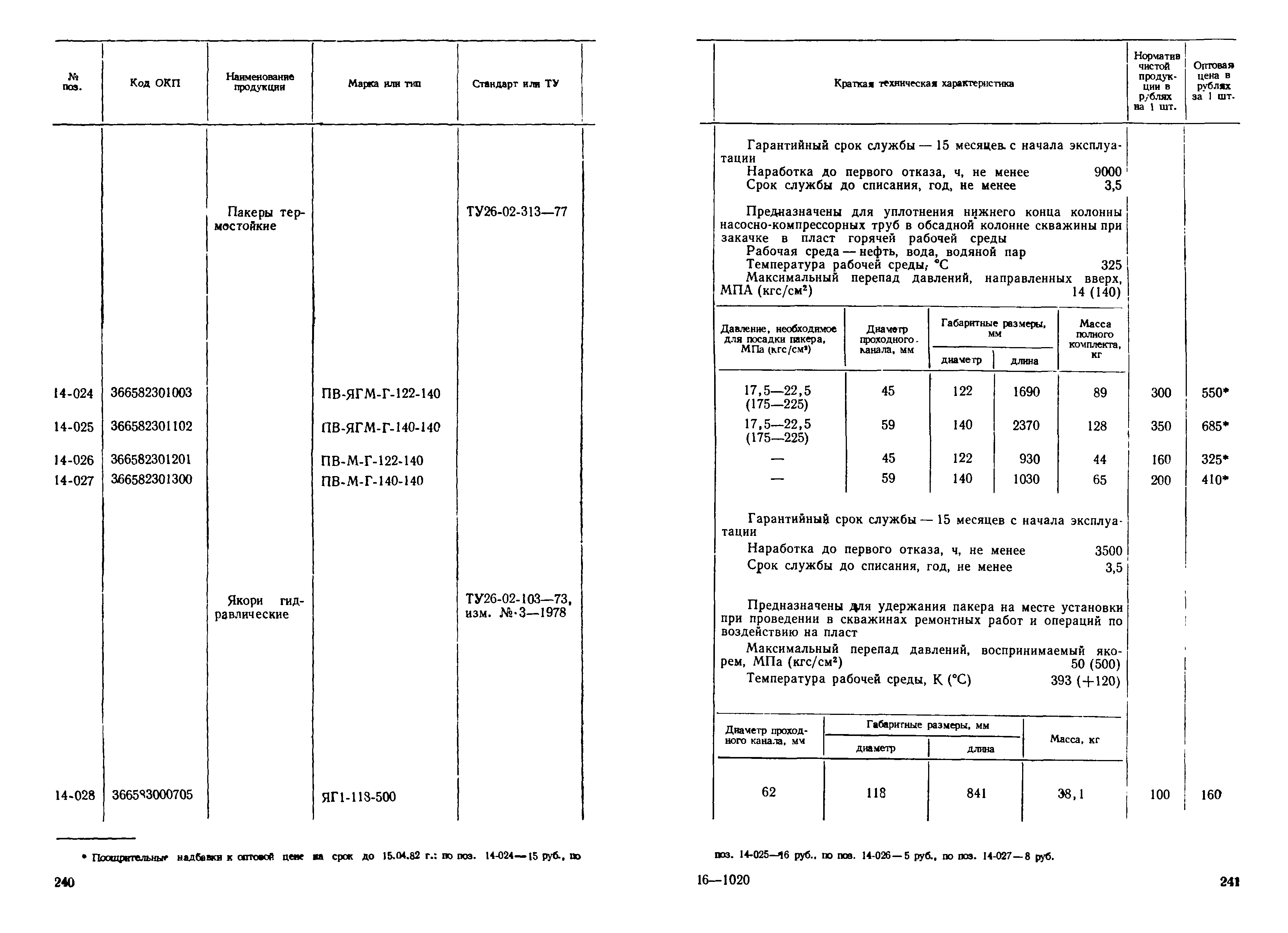 Прейскурант 19-03