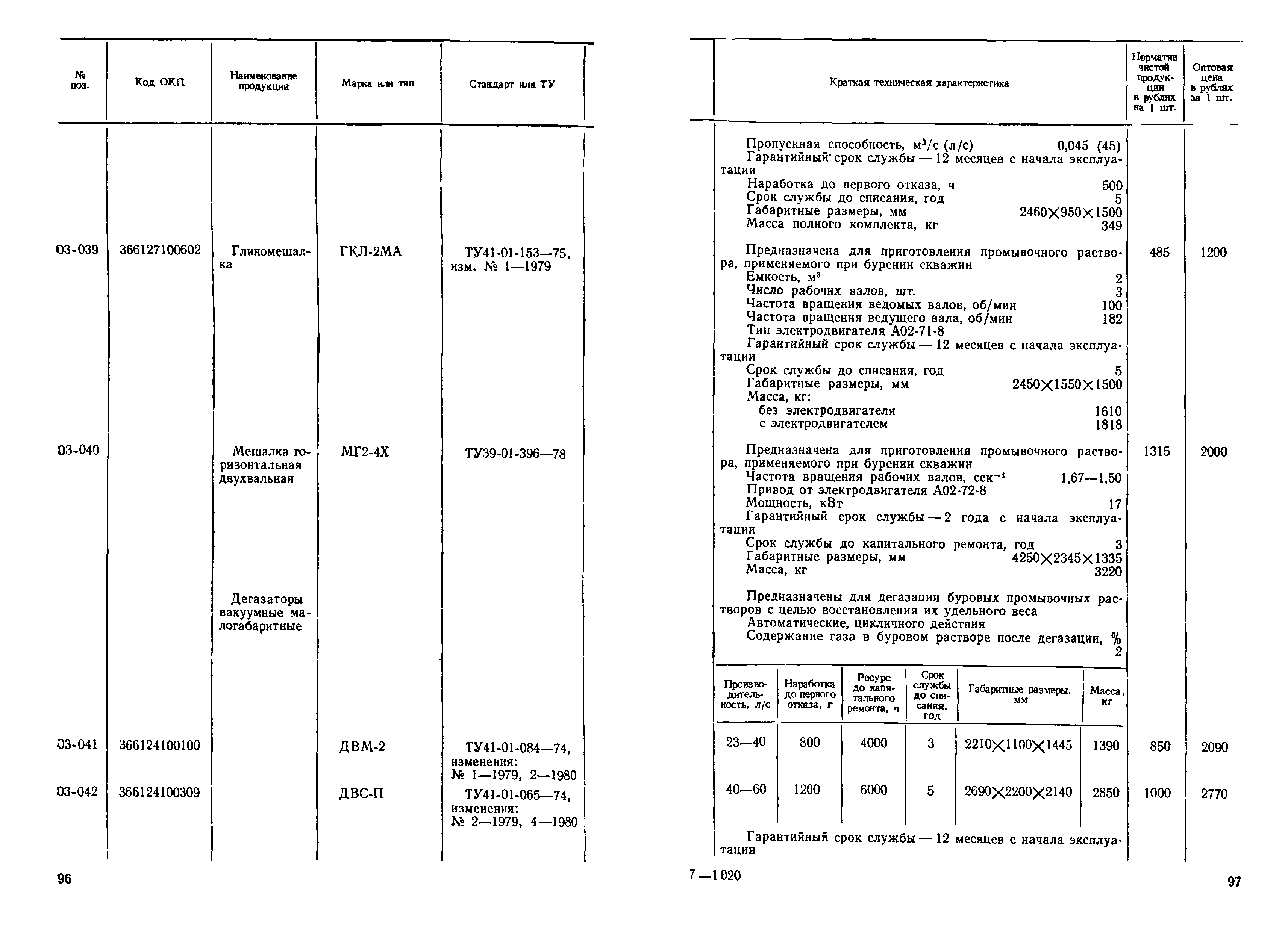 Прейскурант 19-03