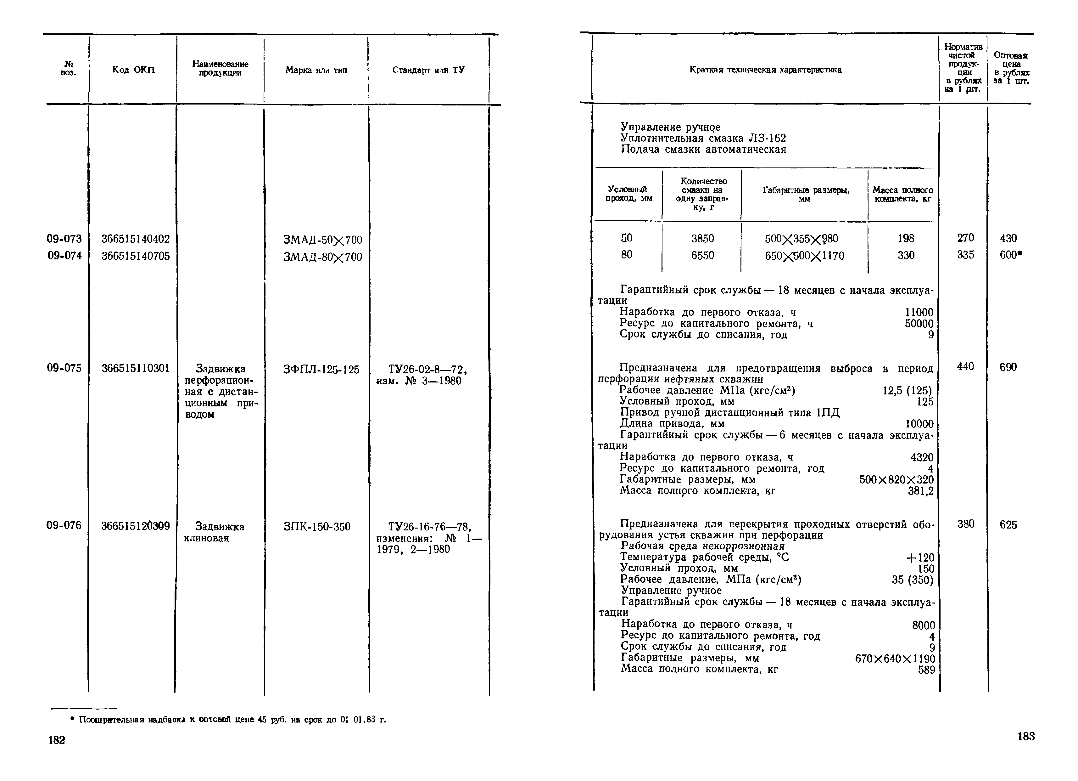 Прейскурант 19-03