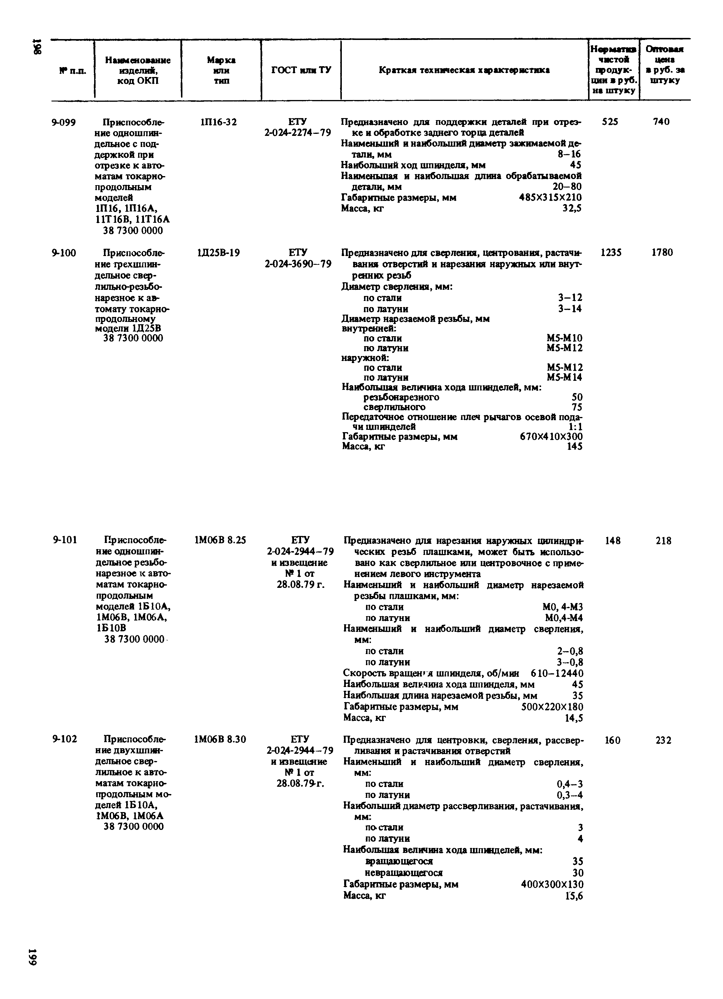 Прейскурант 18-01