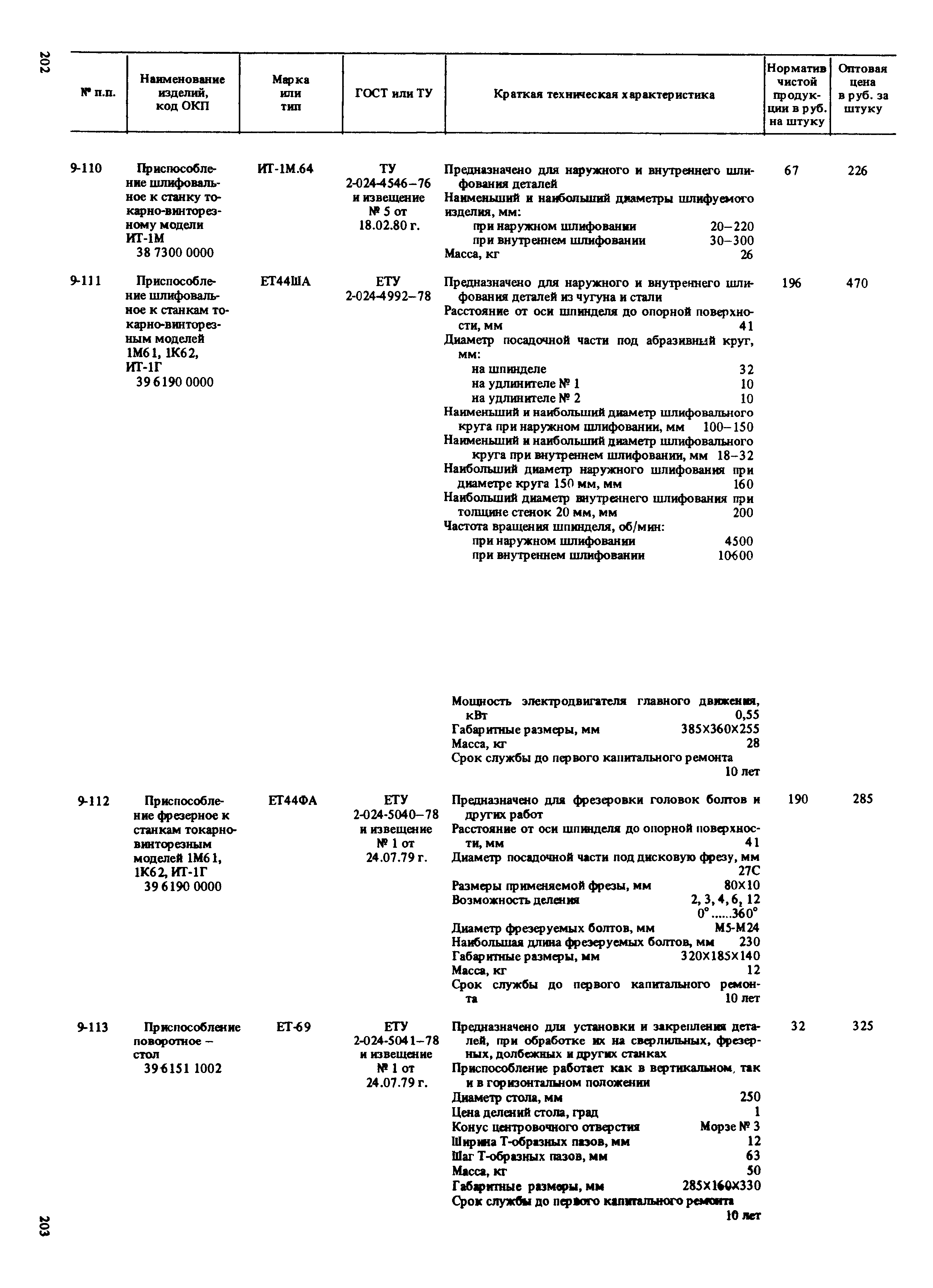 Прейскурант 18-01