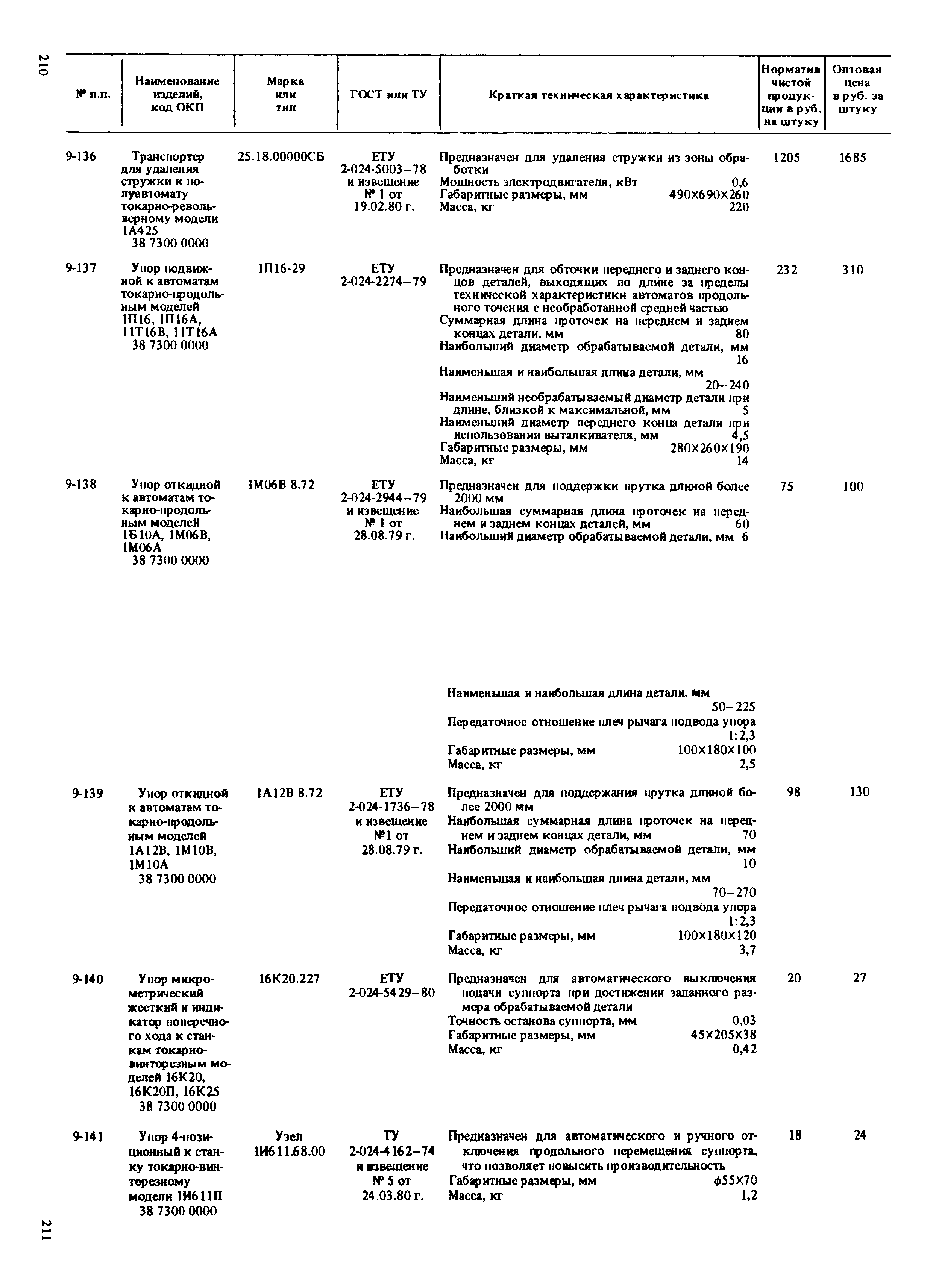 Прейскурант 18-01