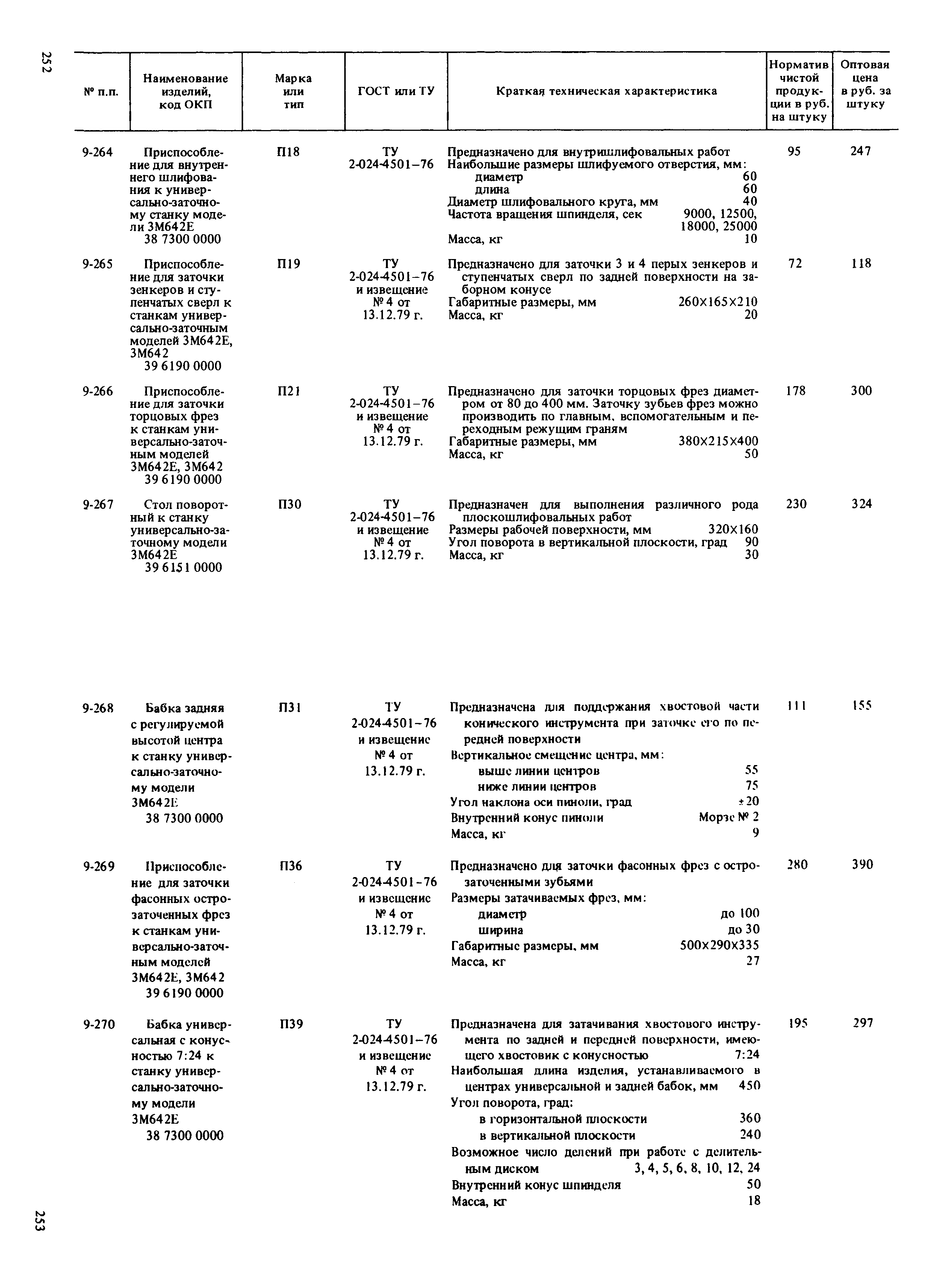 Прейскурант 18-01