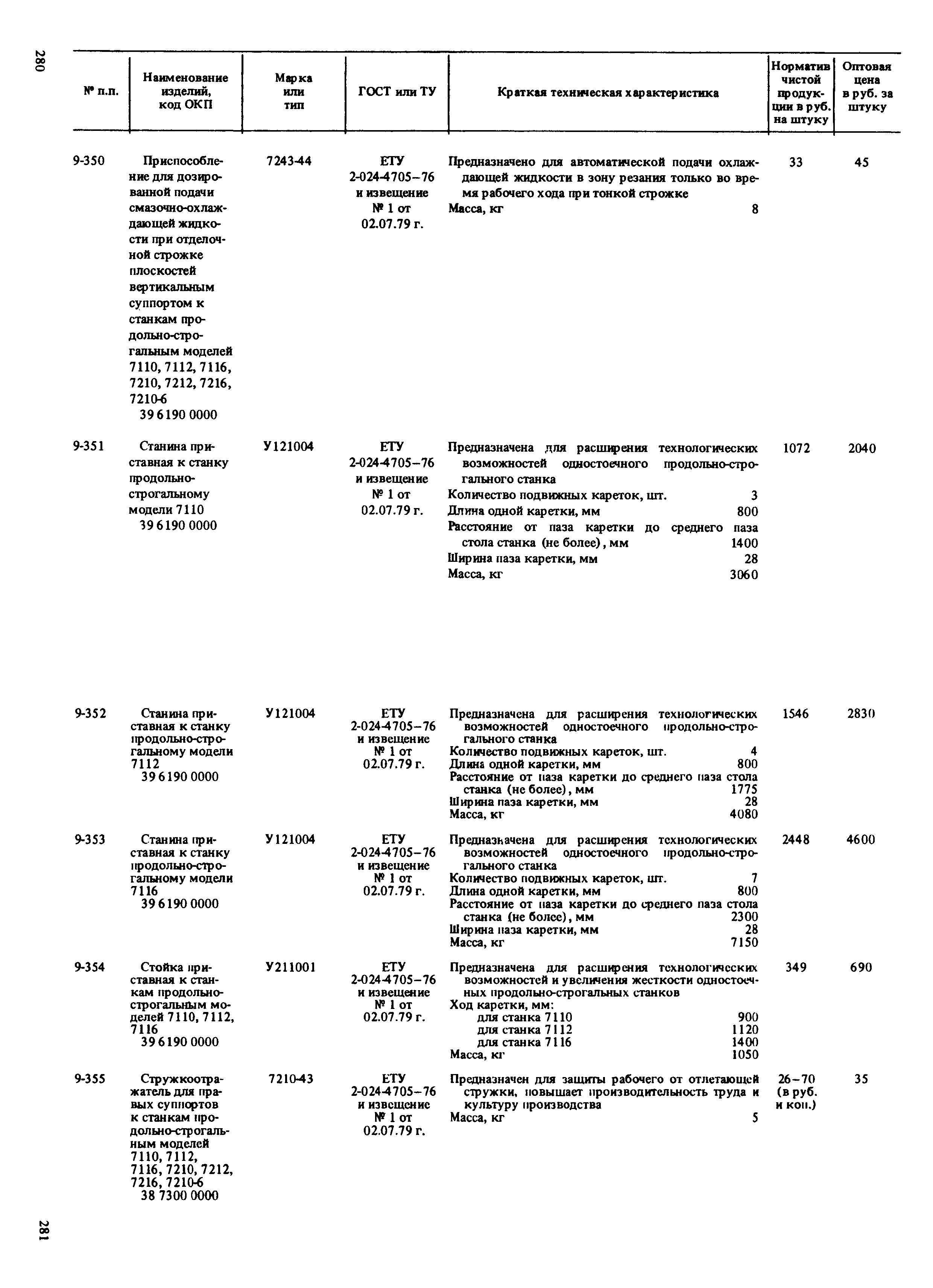 Прейскурант 18-01