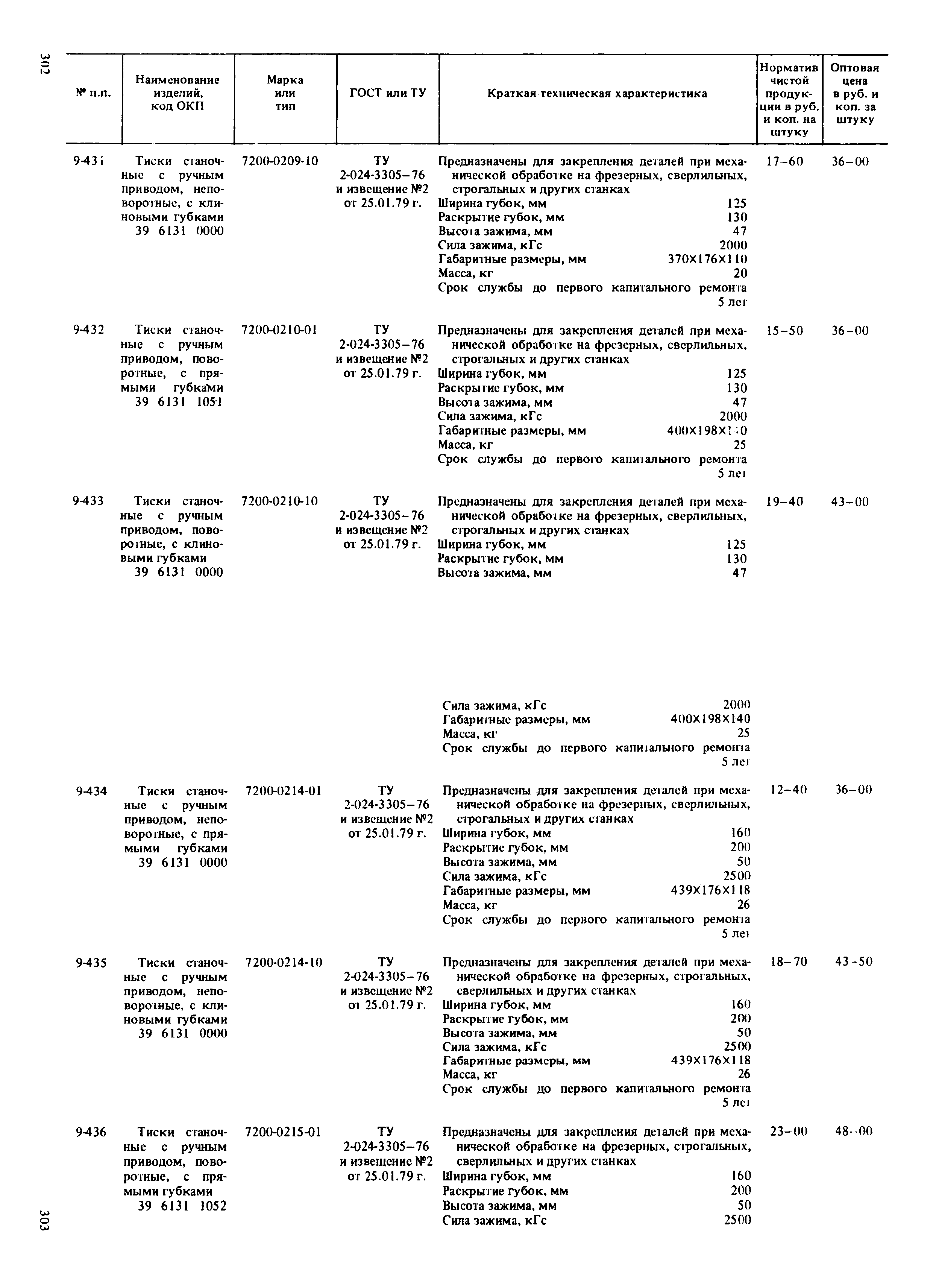 Прейскурант 18-01