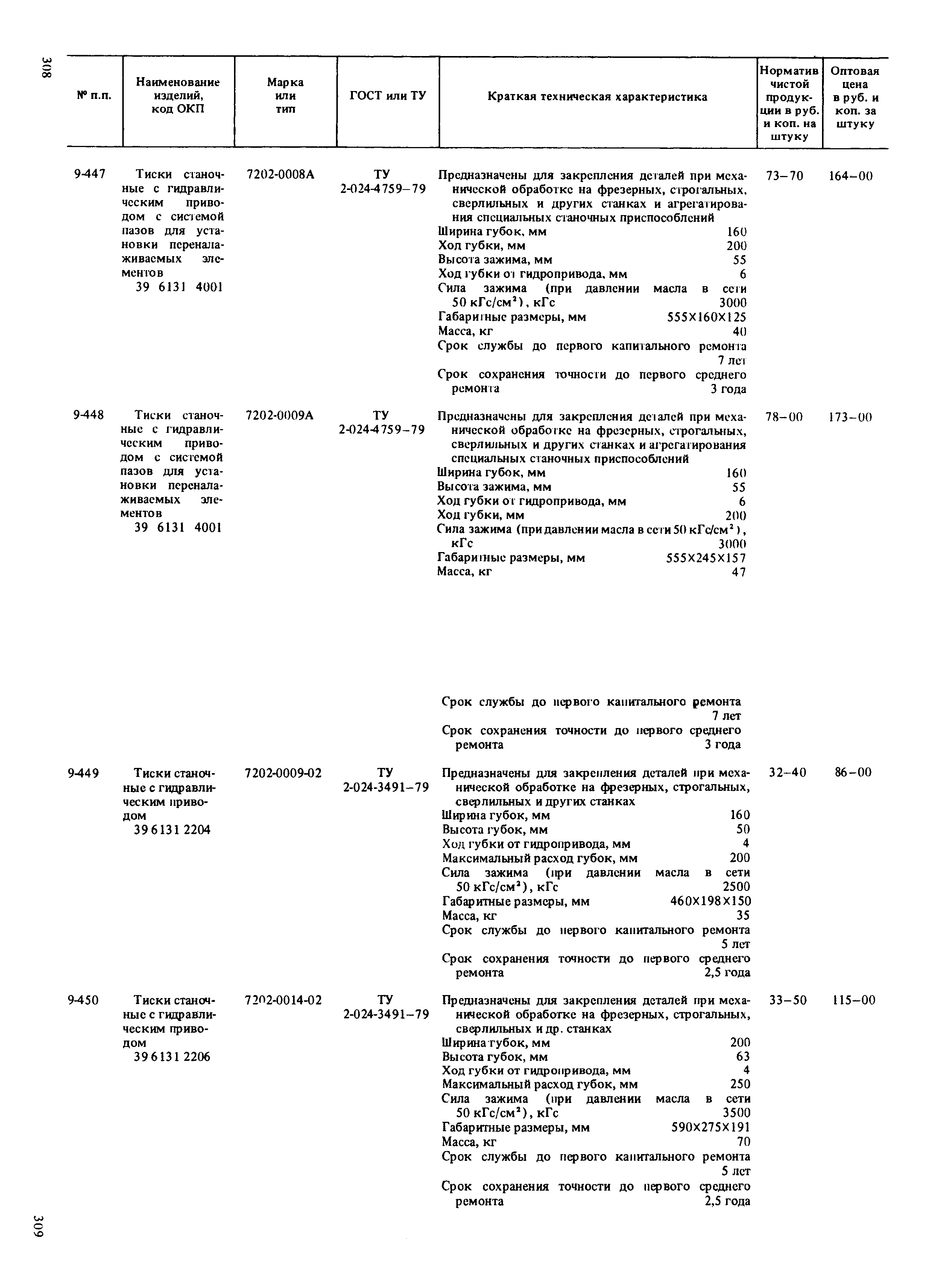 Прейскурант 18-01