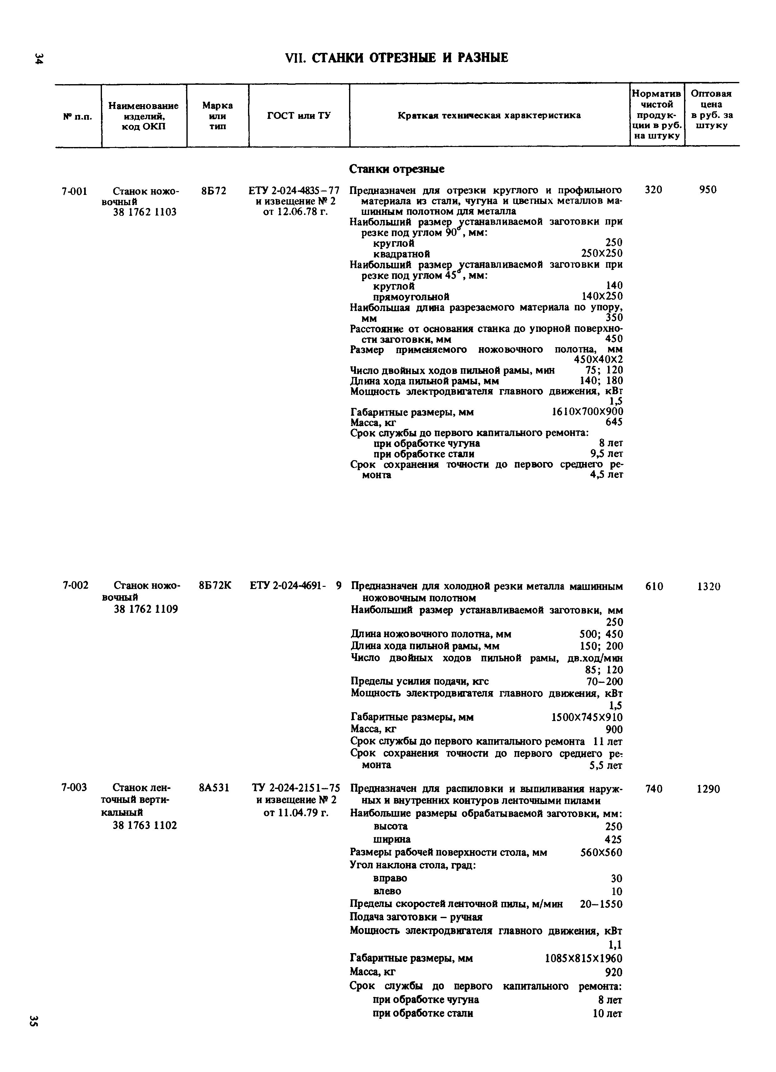 Прейскурант 18-01