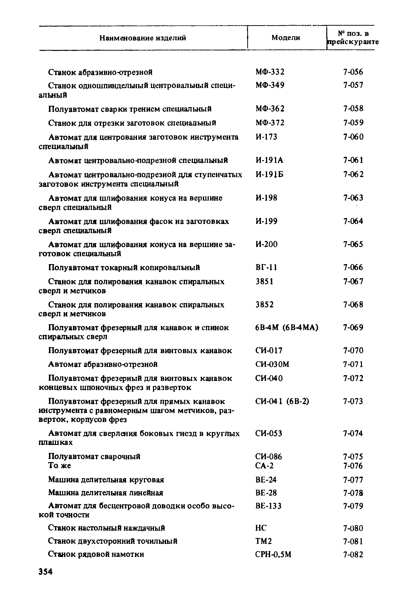 Прейскурант 18-01