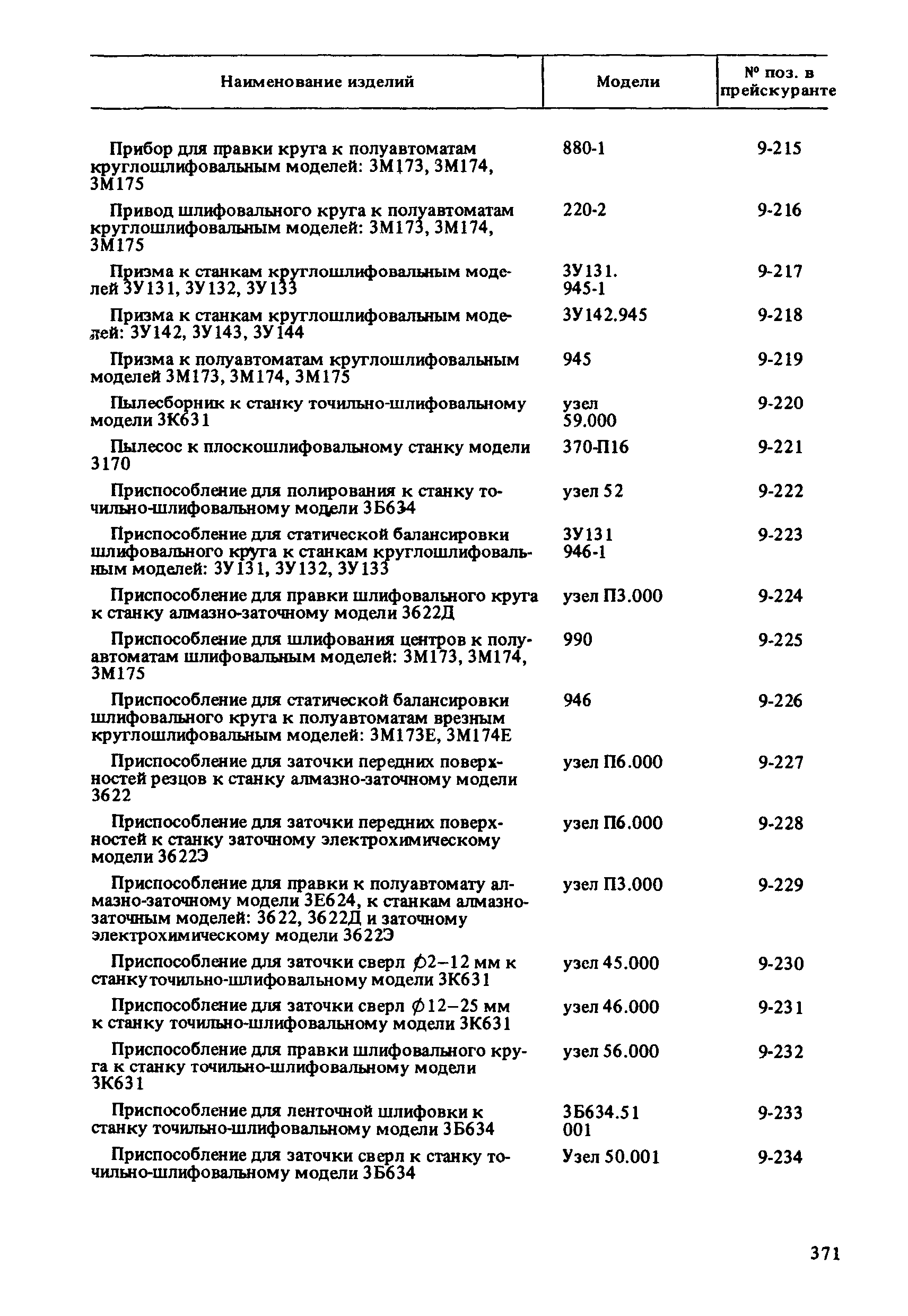 Прейскурант 18-01