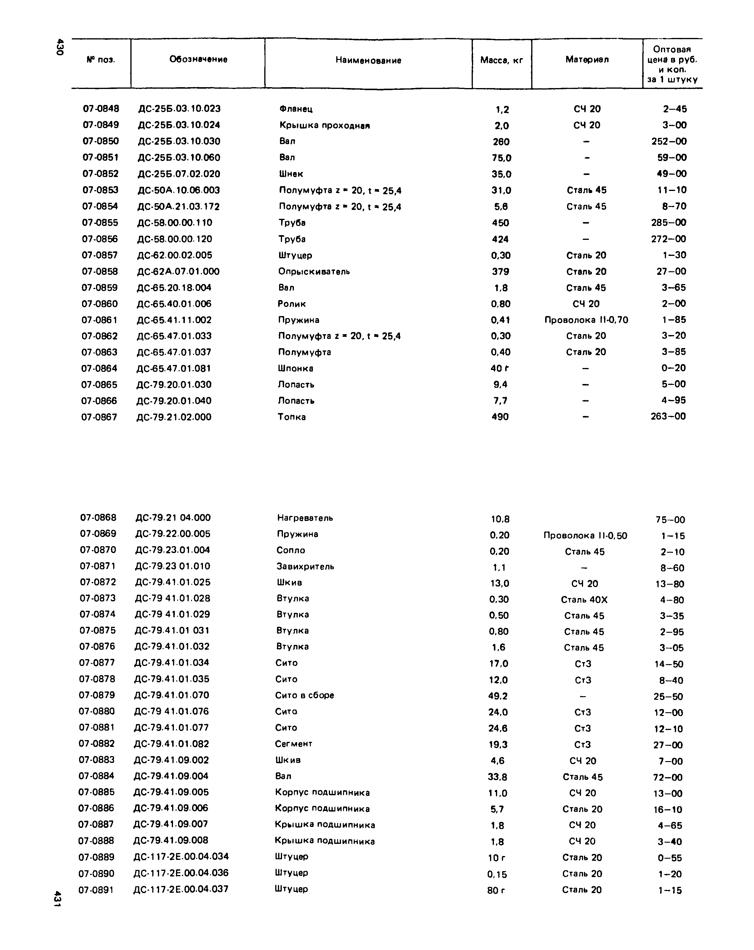 Прейскурант 27-01-49