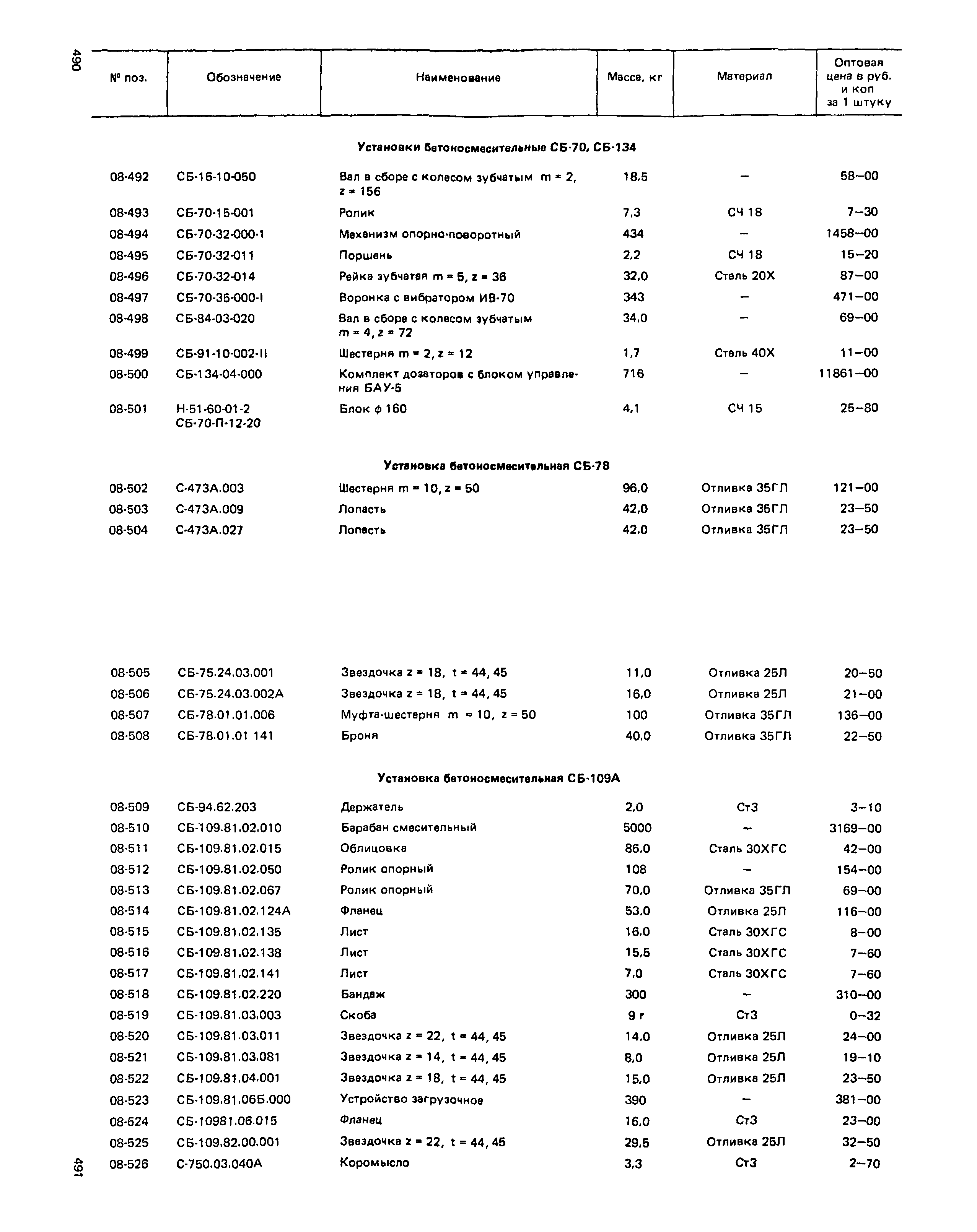 Прейскурант 27-01-49