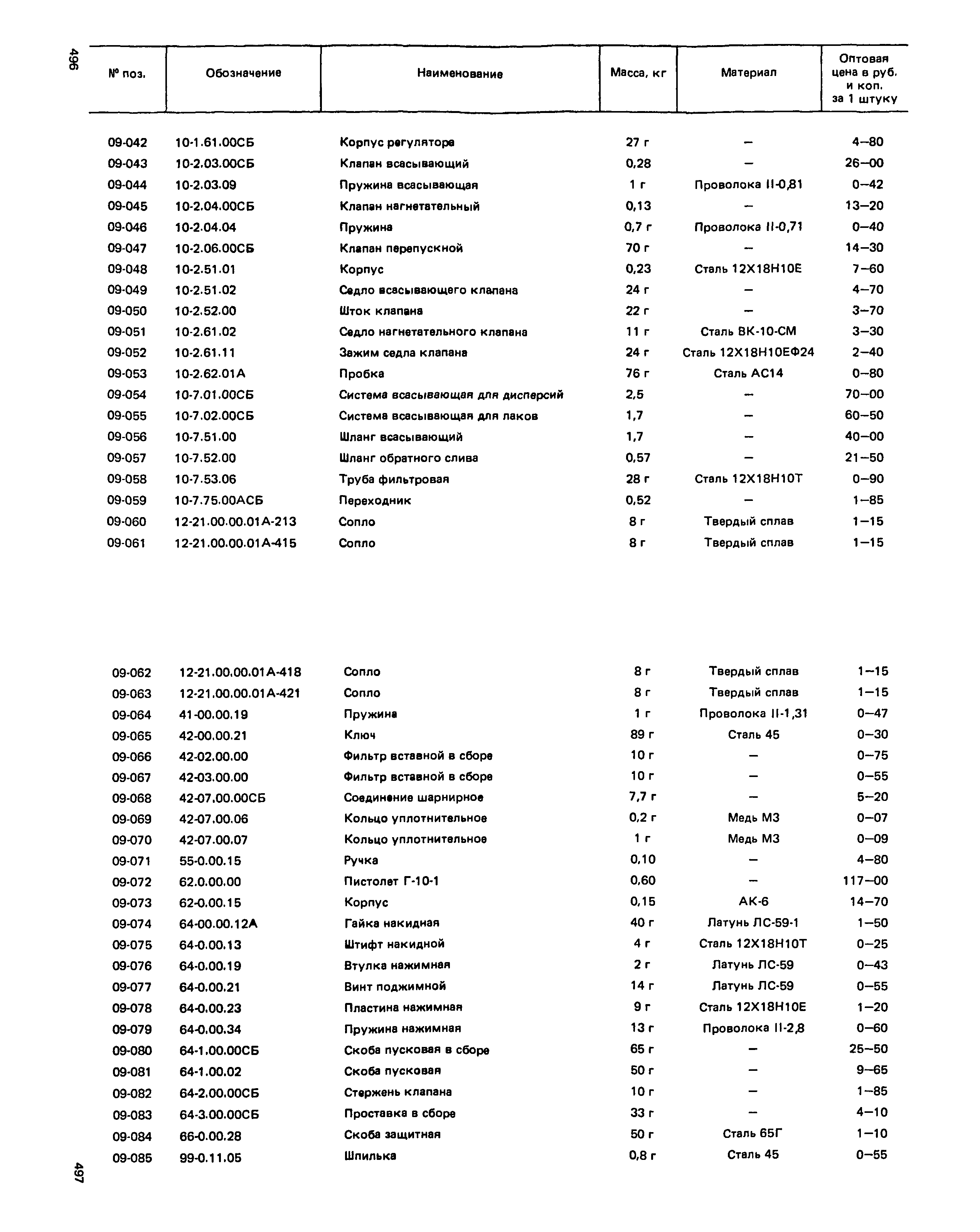 Прейскурант 27-01-49