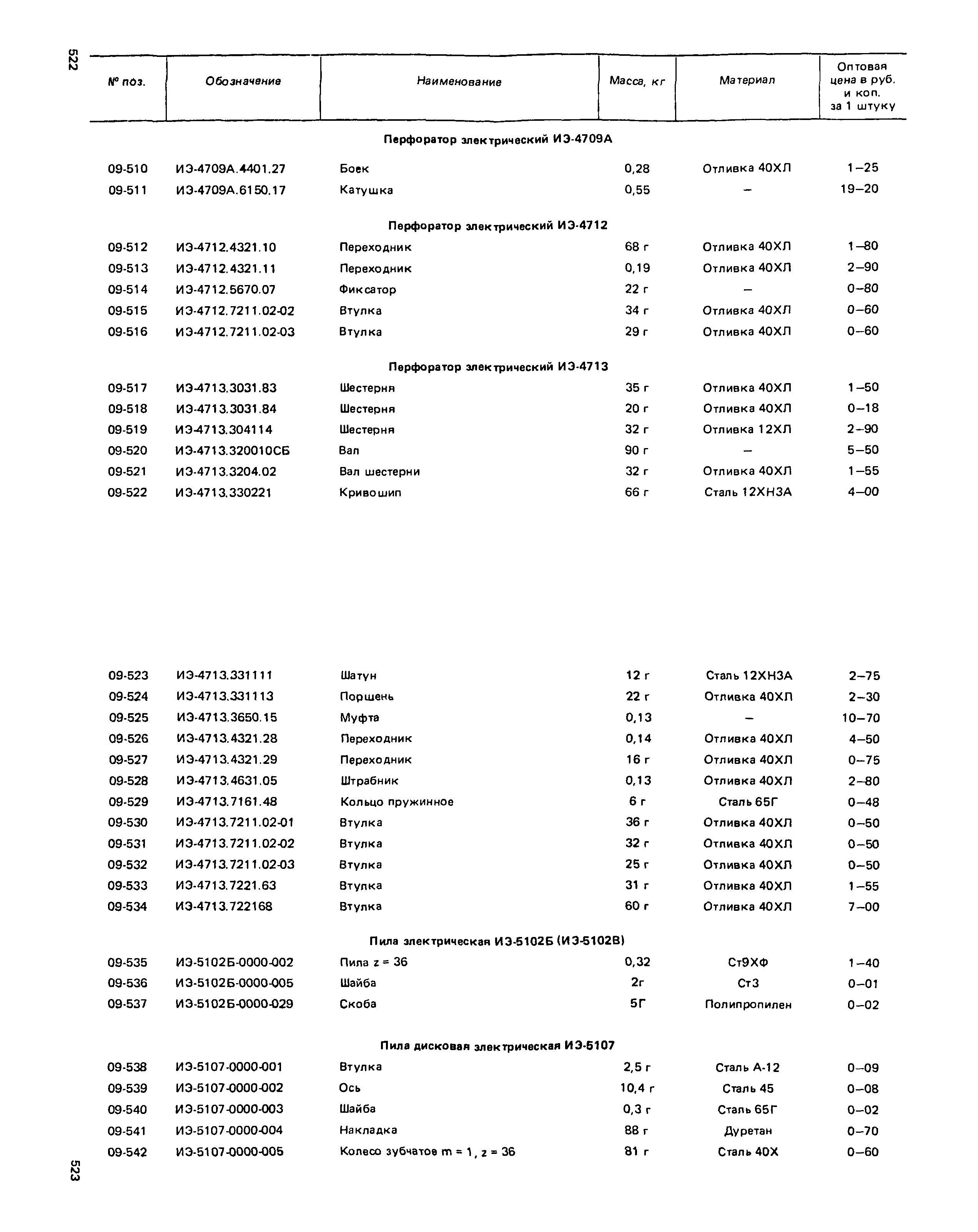 Прейскурант 27-01-49