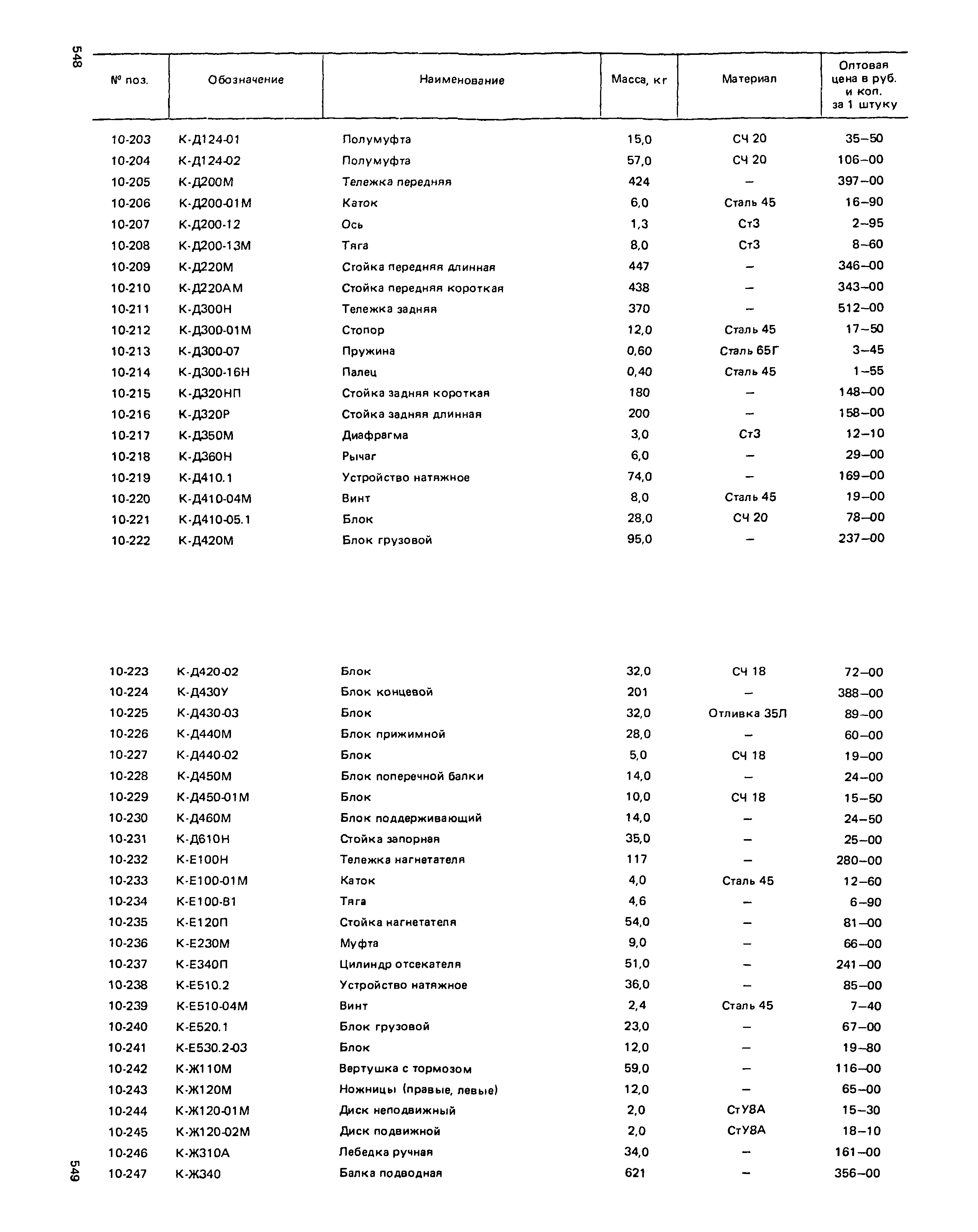 Прейскурант 27-01-49