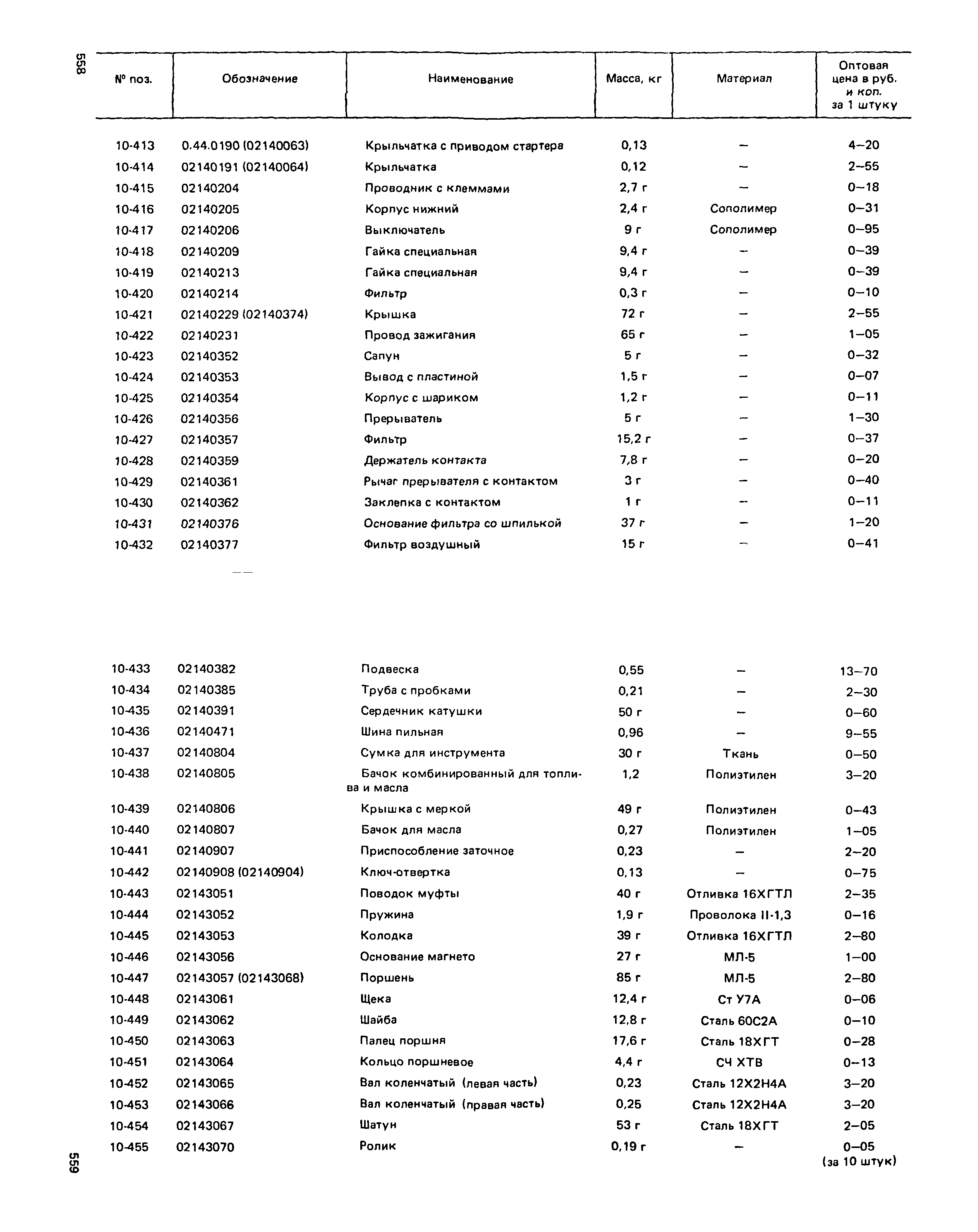 Прейскурант 27-01-49