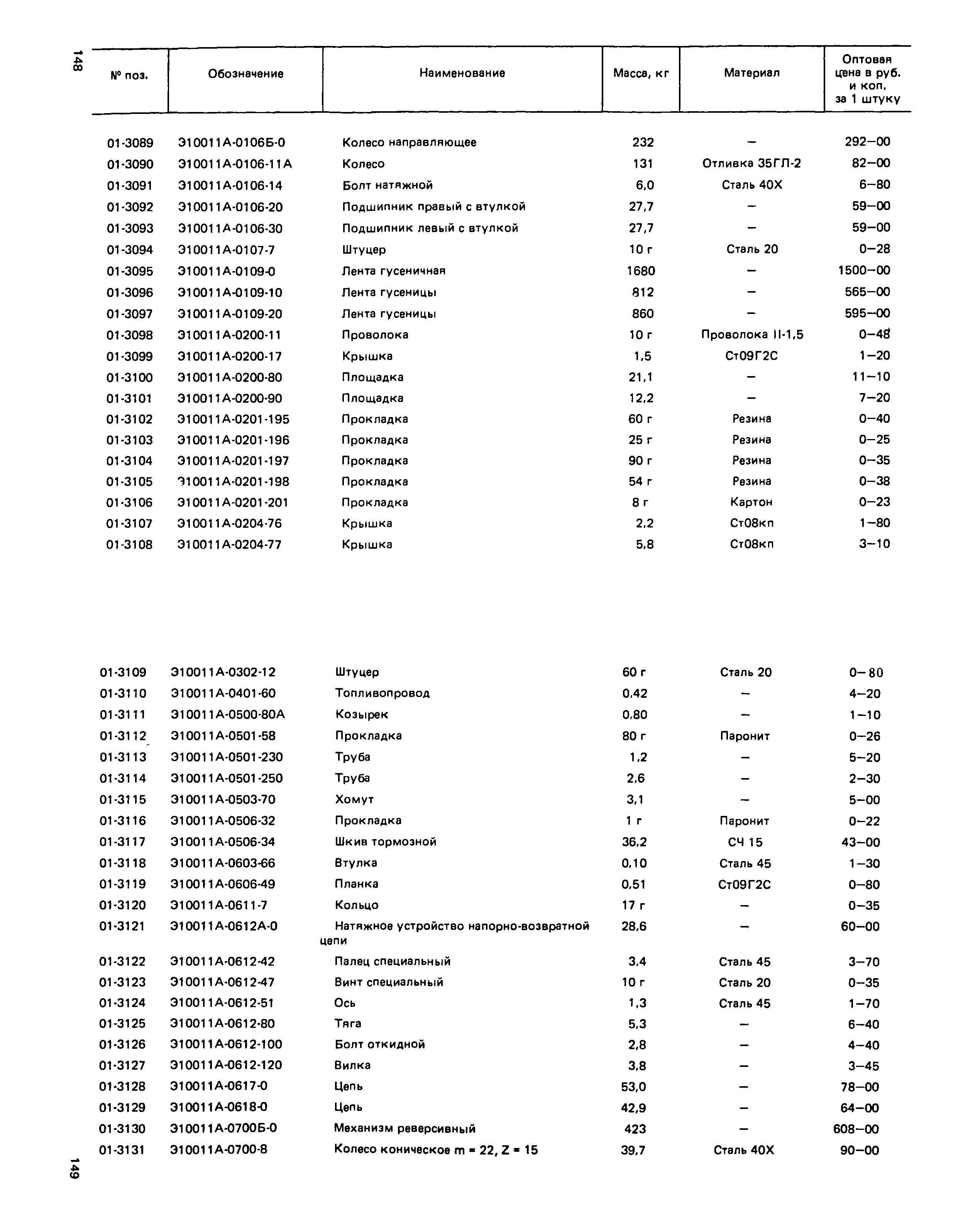 Прейскурант 27-01-49