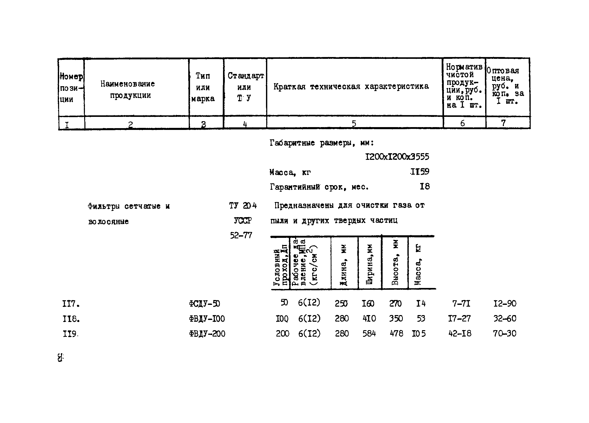 Прейскурант 24-18-44