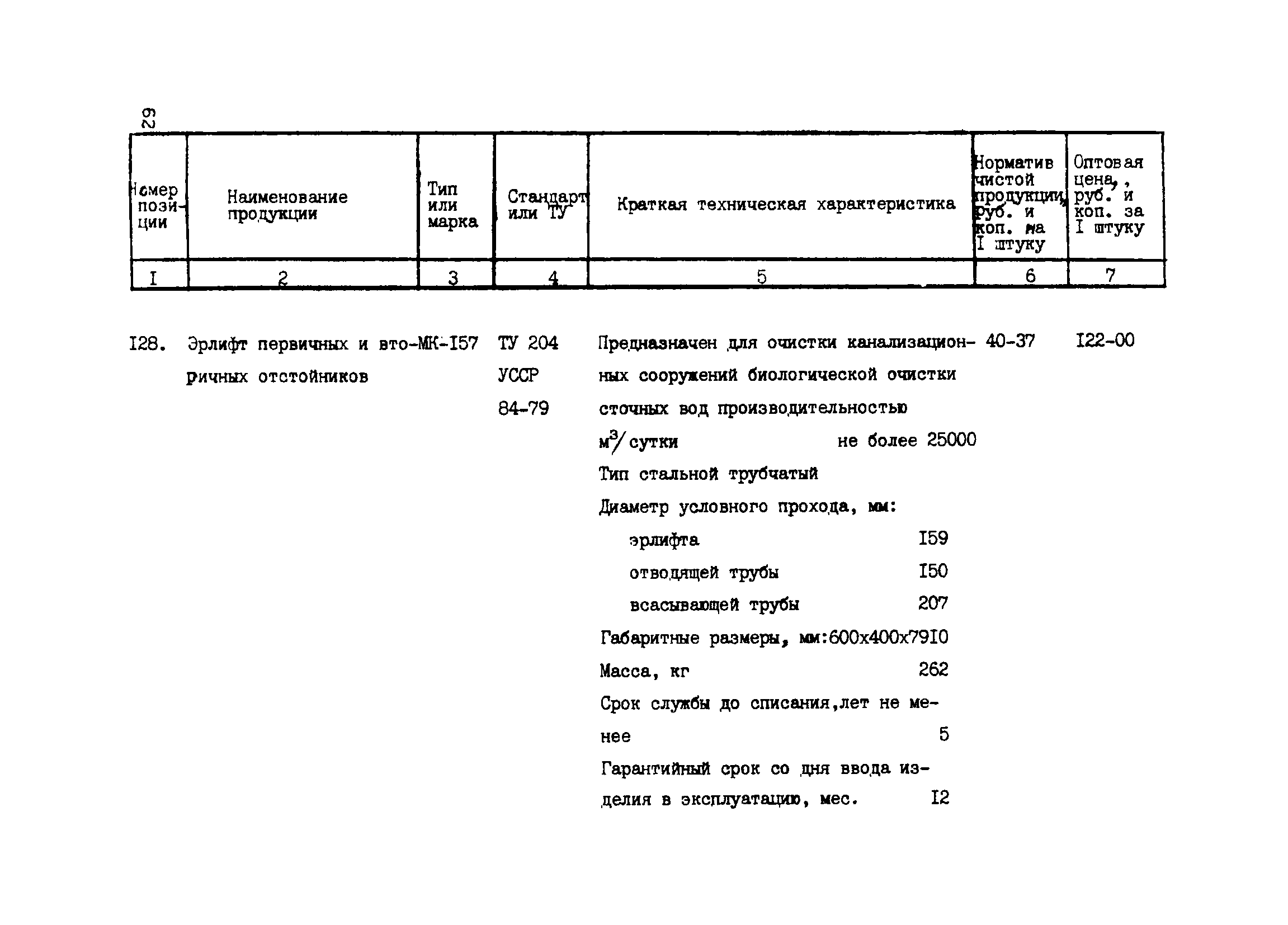 Прейскурант 24-18-44