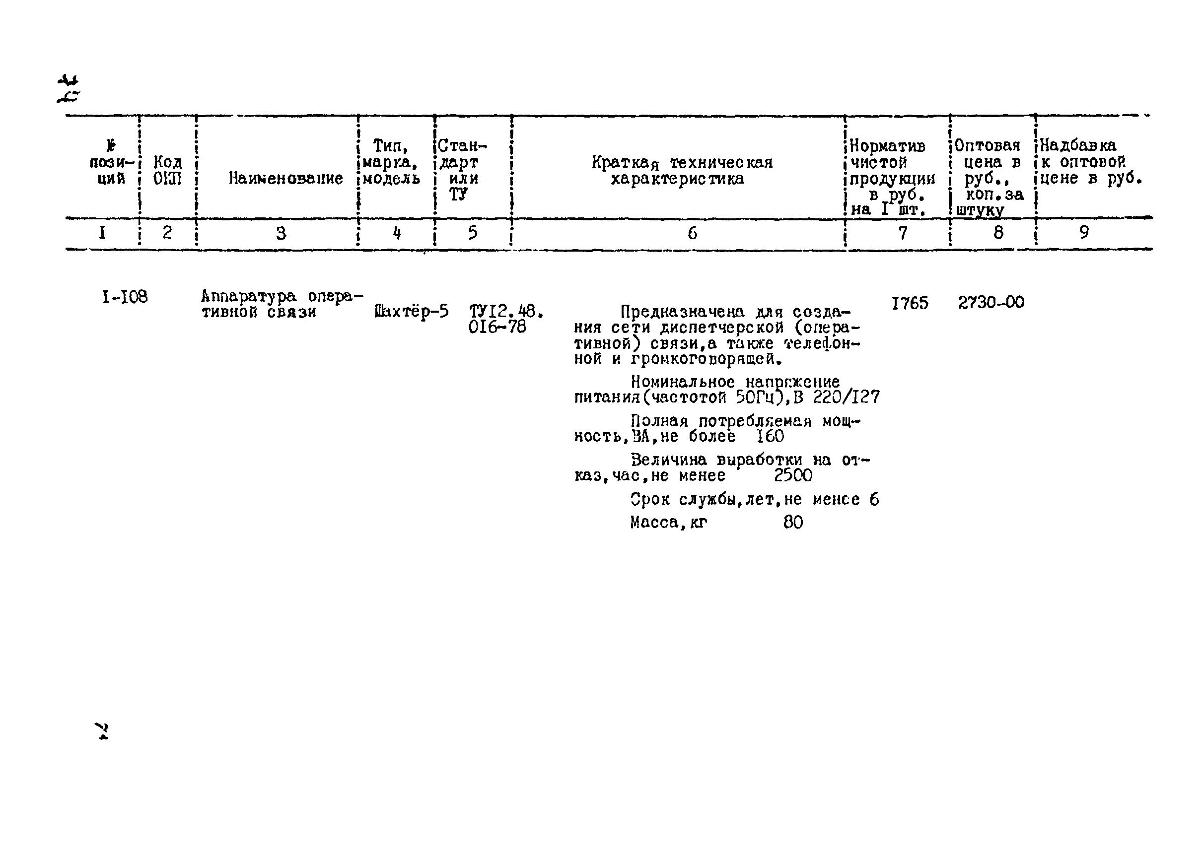 Прейскурант 24-18-44