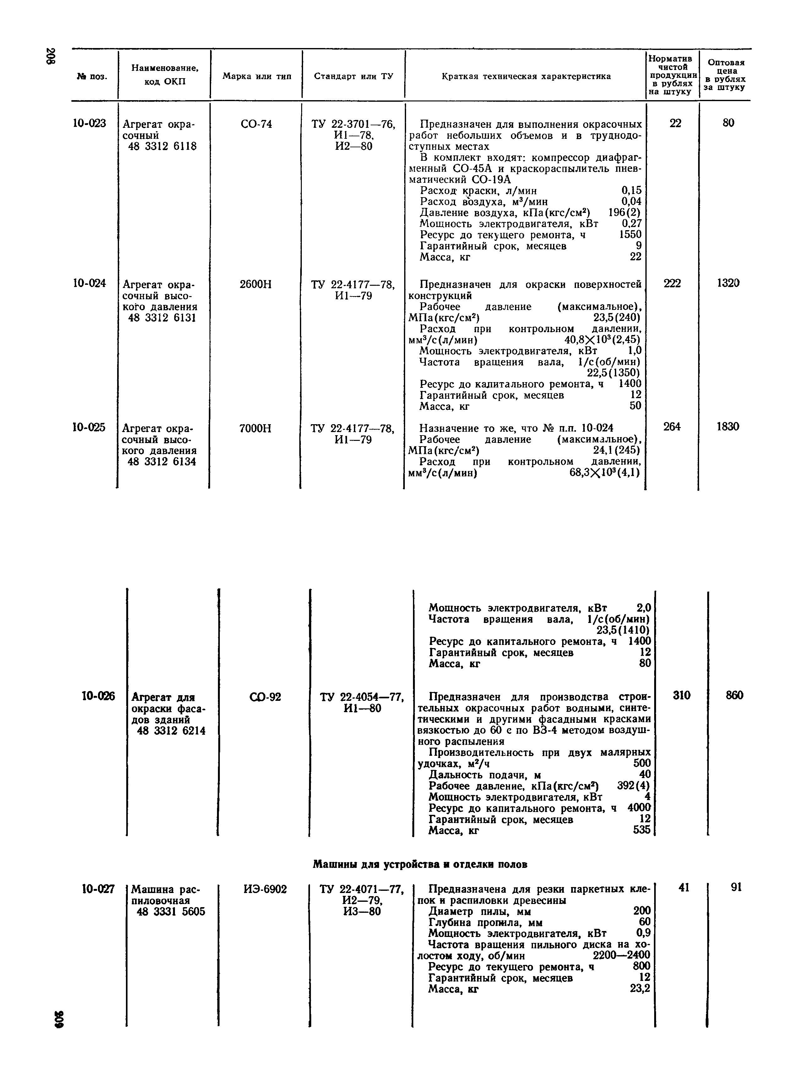 Прейскурант 22-01