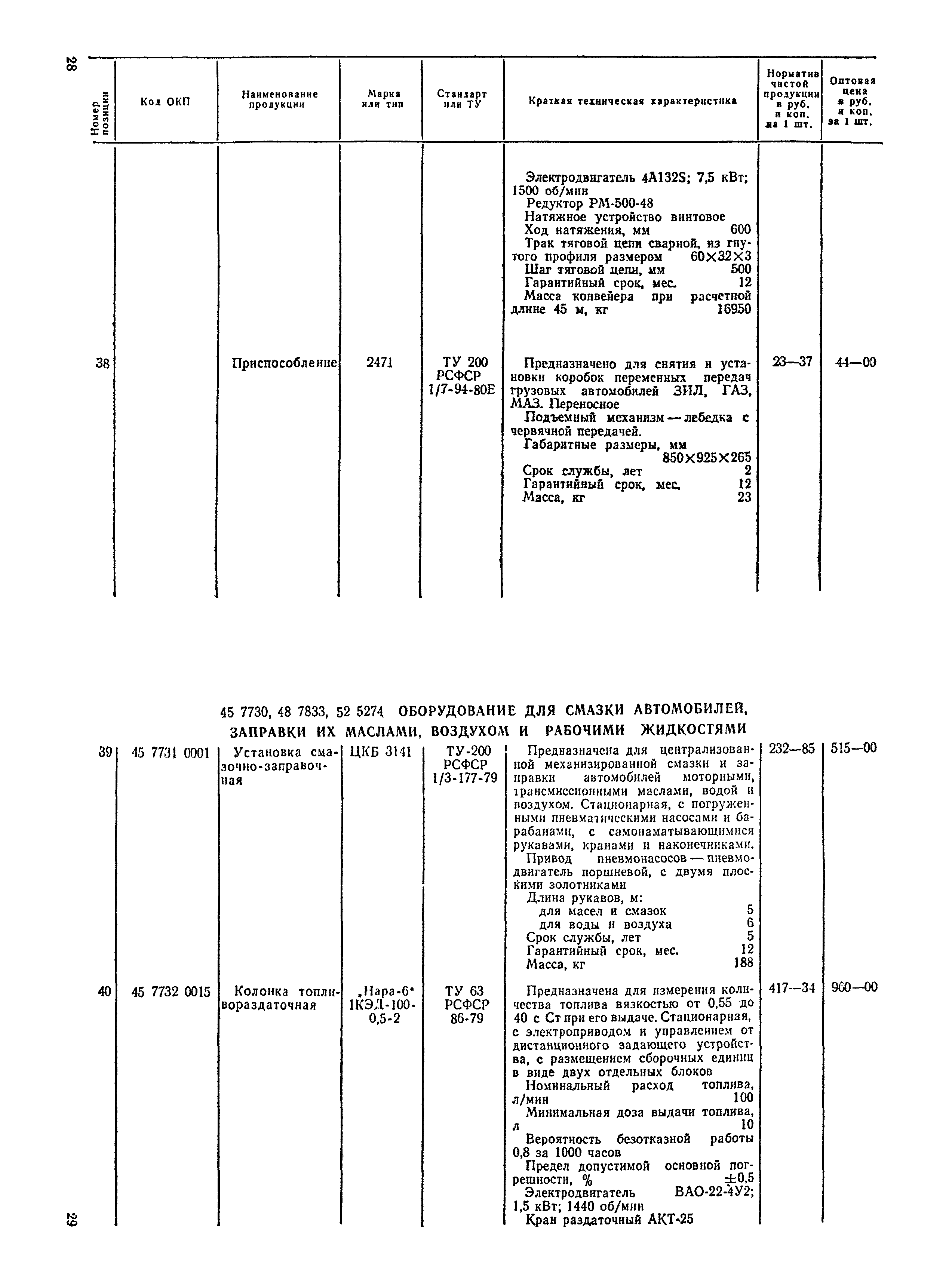 Прейскурант 24-04-01