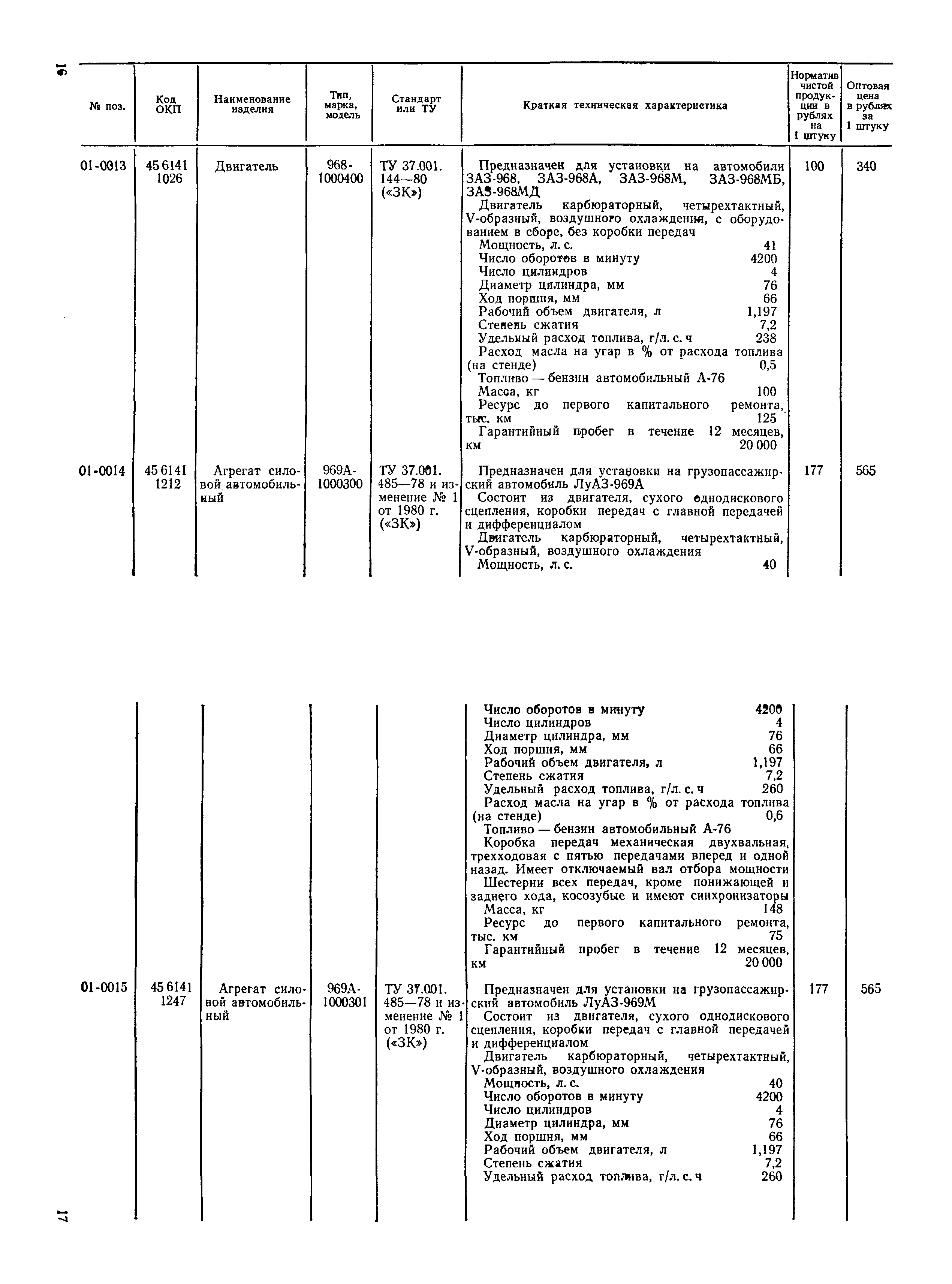 Прейскурант 27-07