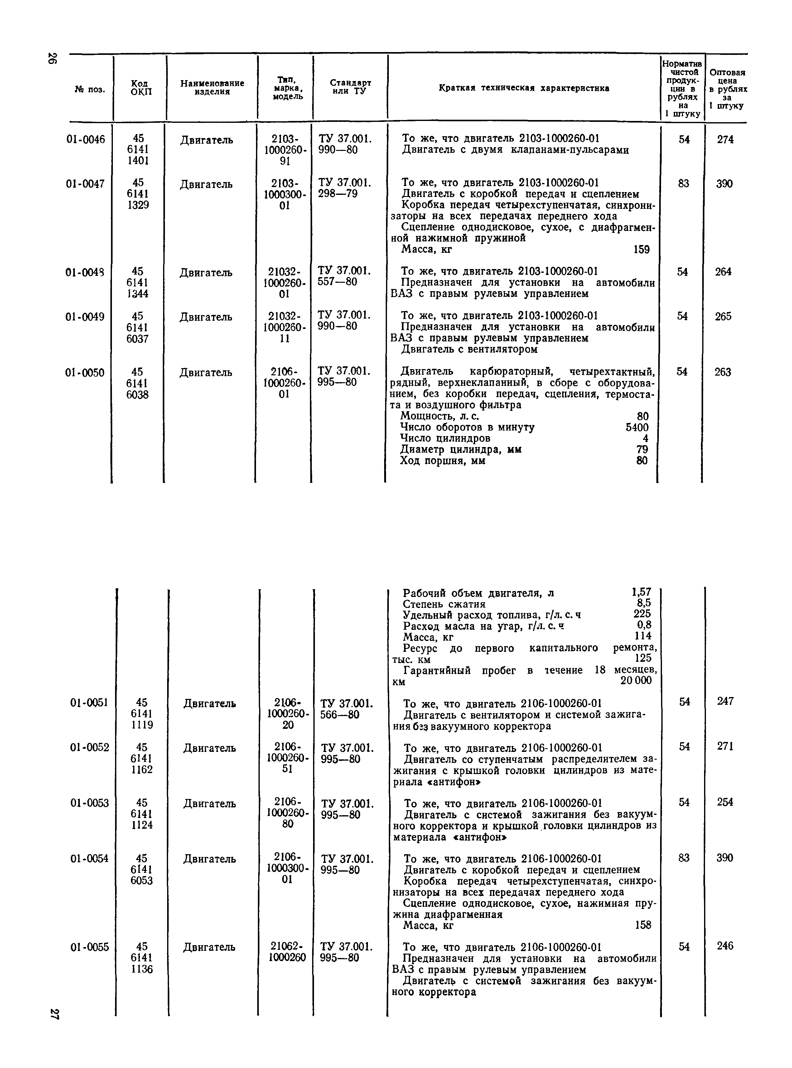 Прейскурант 27-07