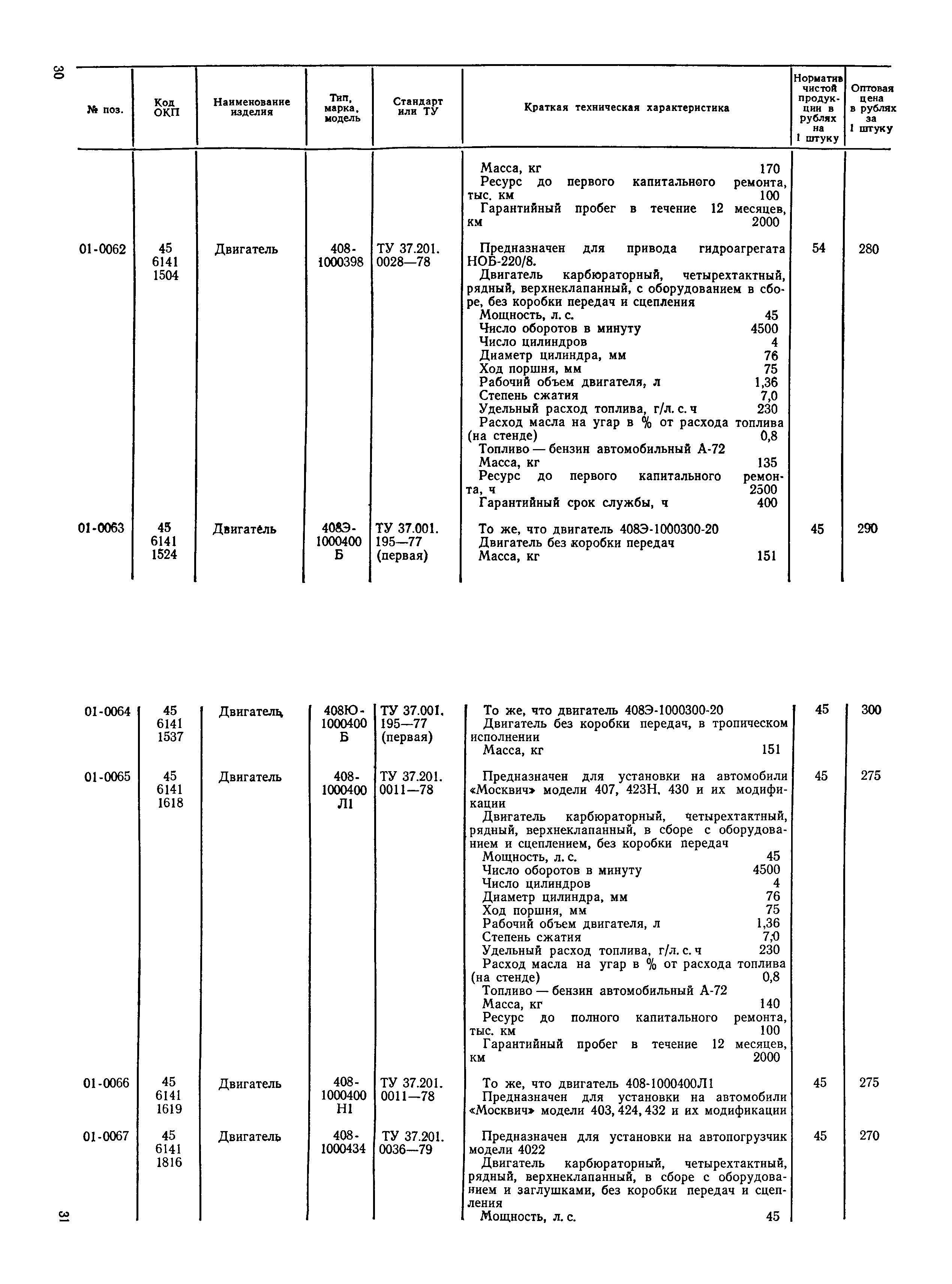 Прейскурант 27-07