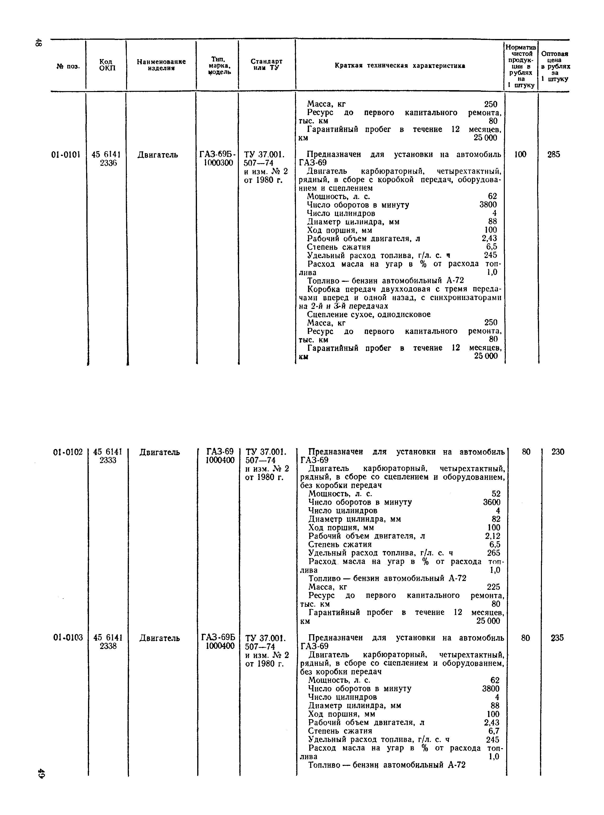 Прейскурант 27-07