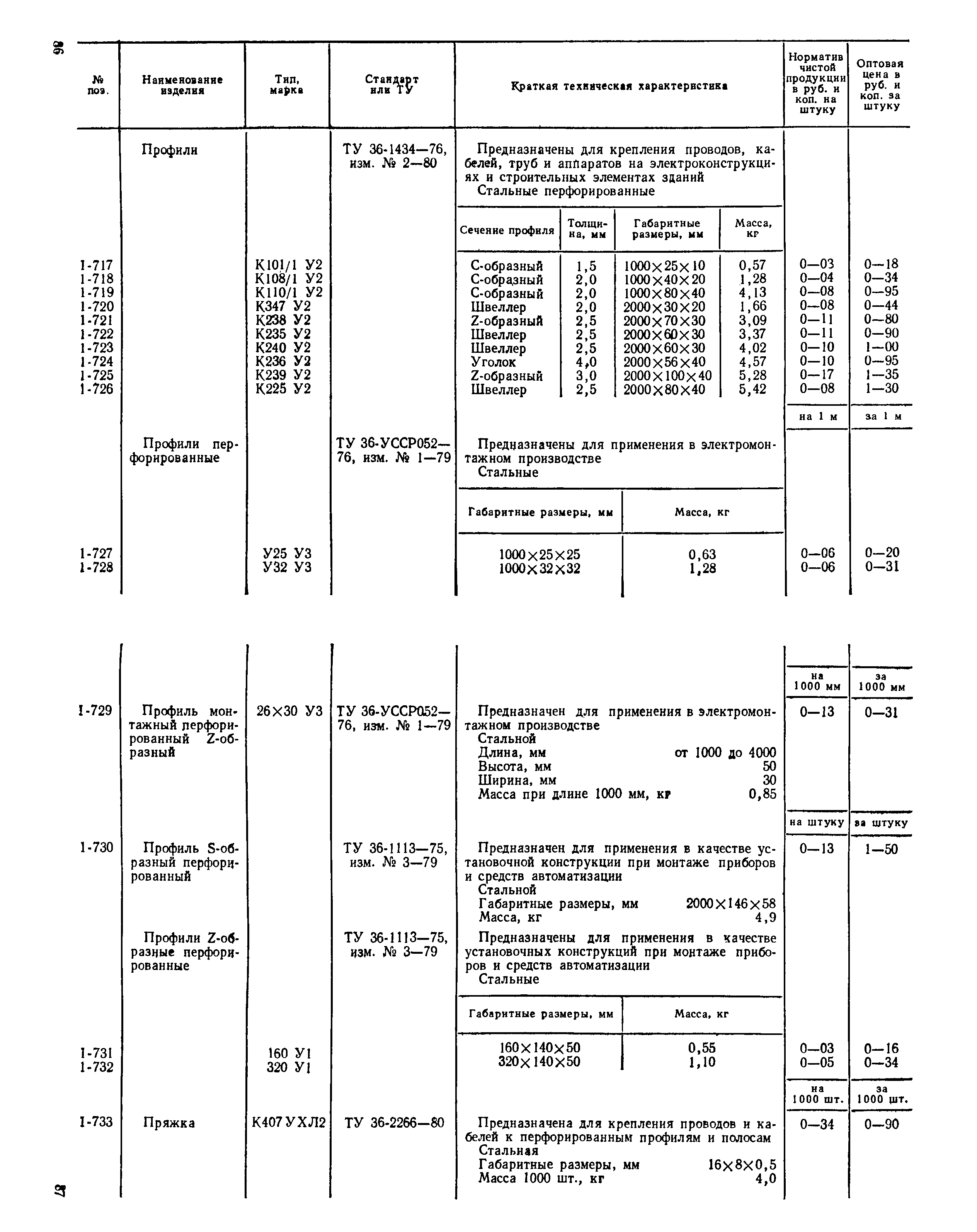 Прейскурант 24-05