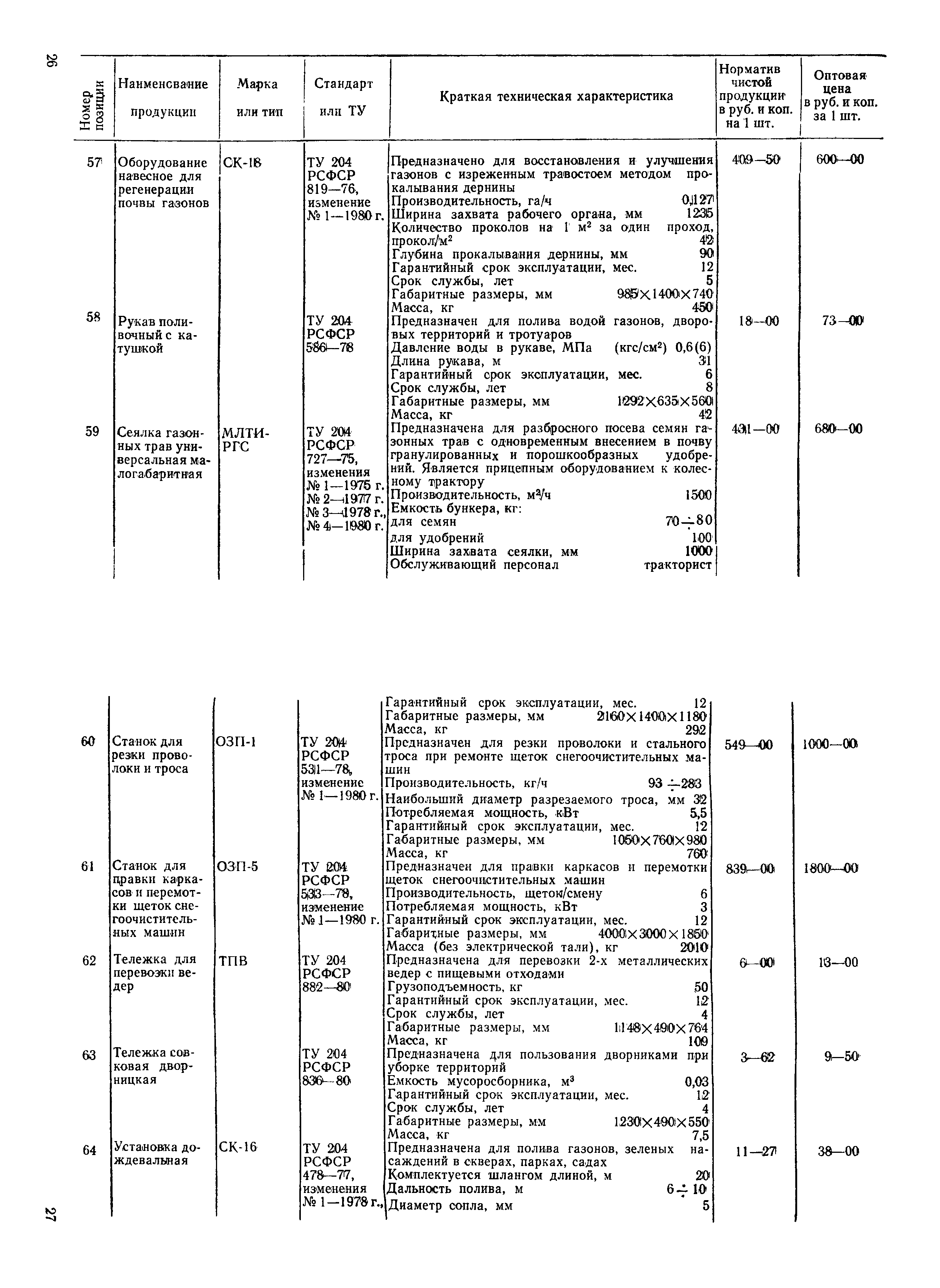 Прейскурант 24-10-01