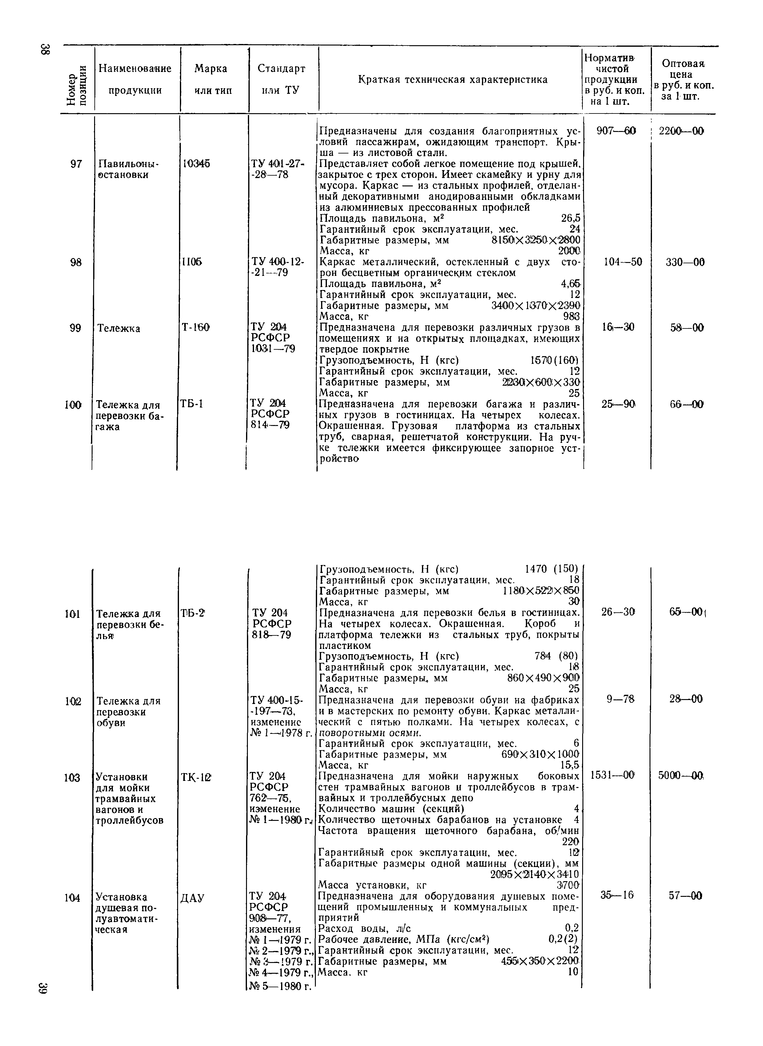 Прейскурант 24-10-01