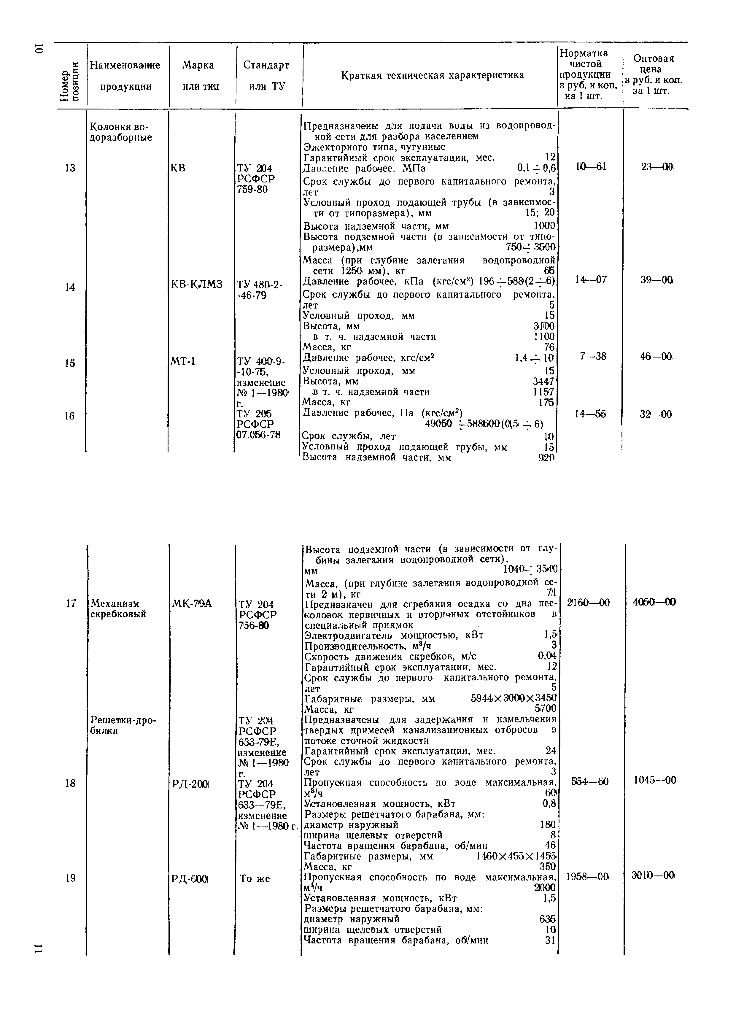 Прейскурант 24-10-01