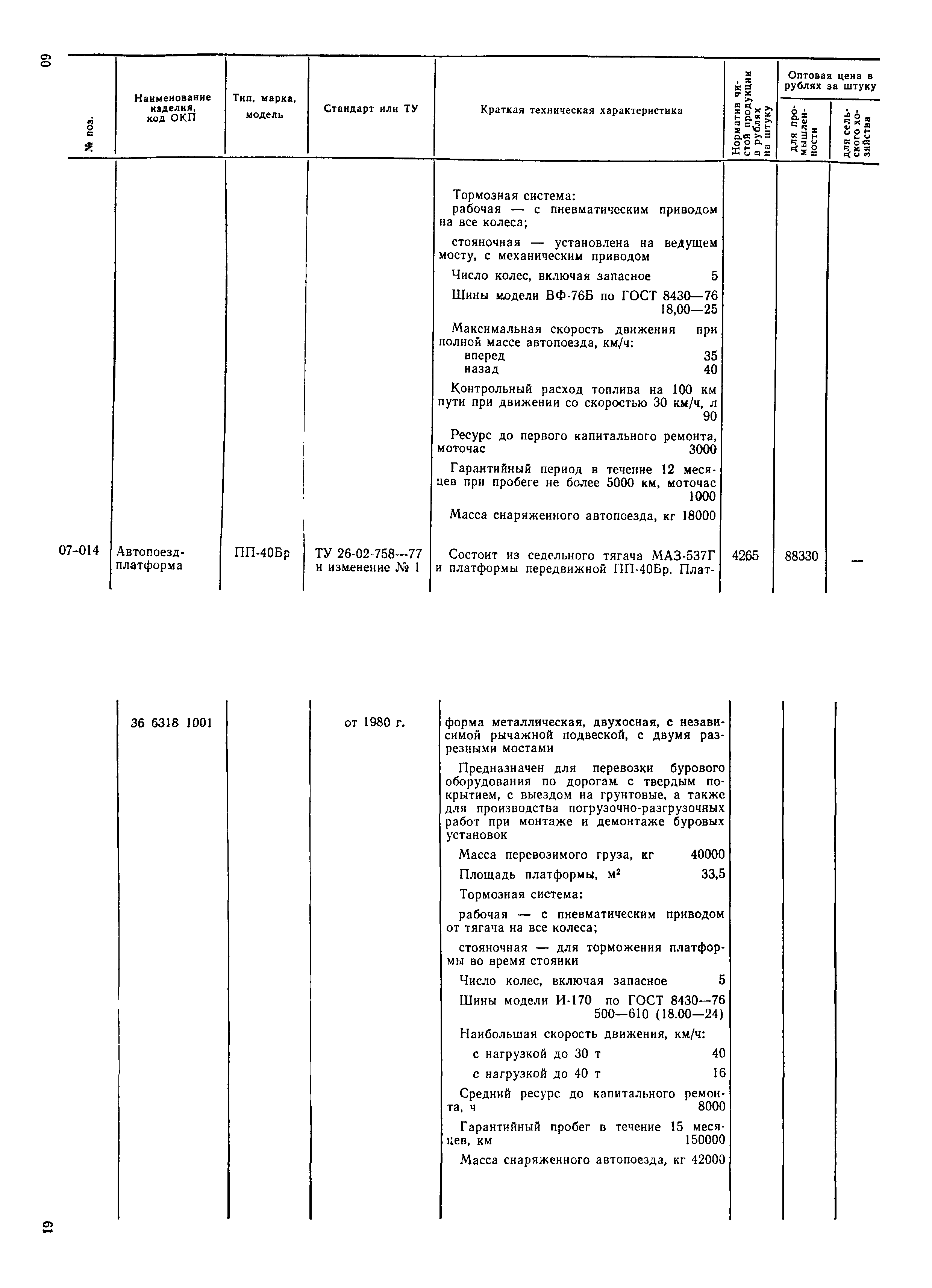 Прейскурант 21-01