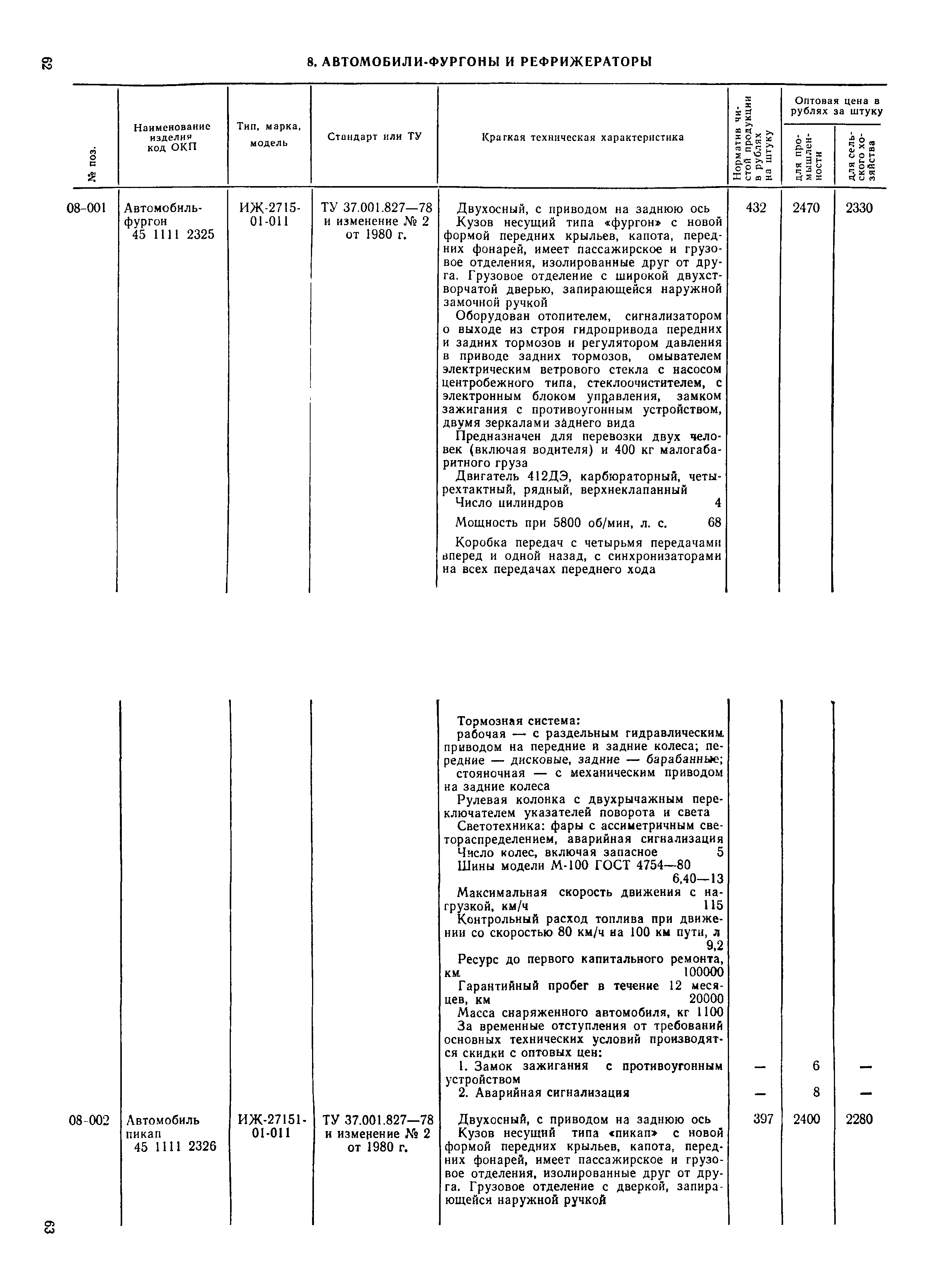 Прейскурант 21-01