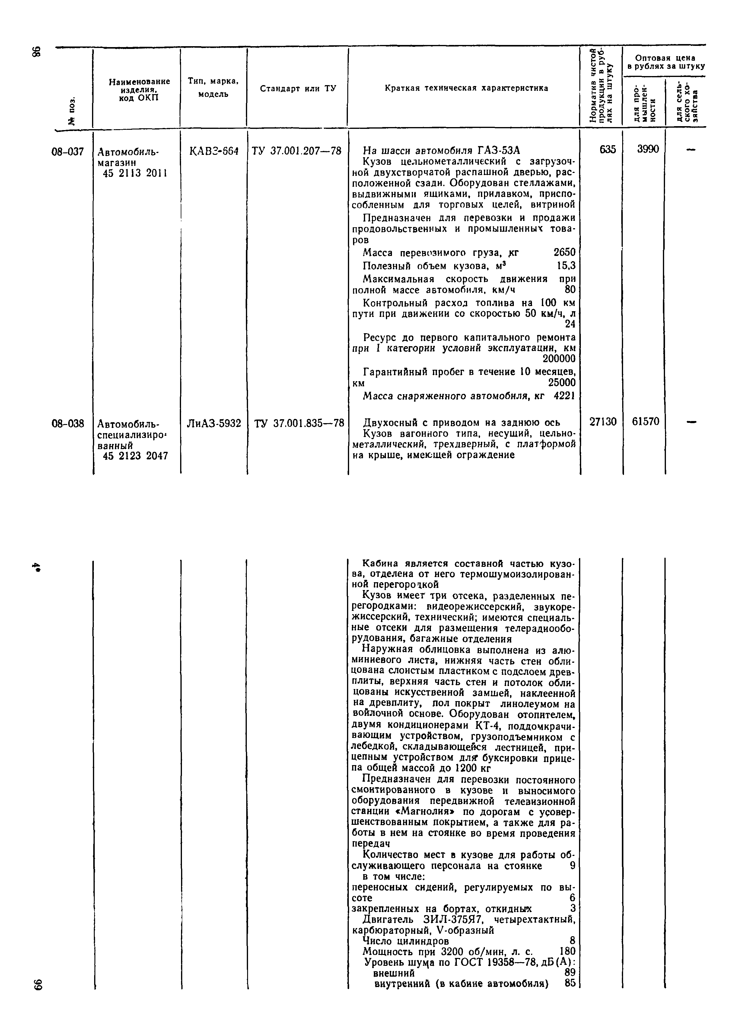 Прейскурант 21-01