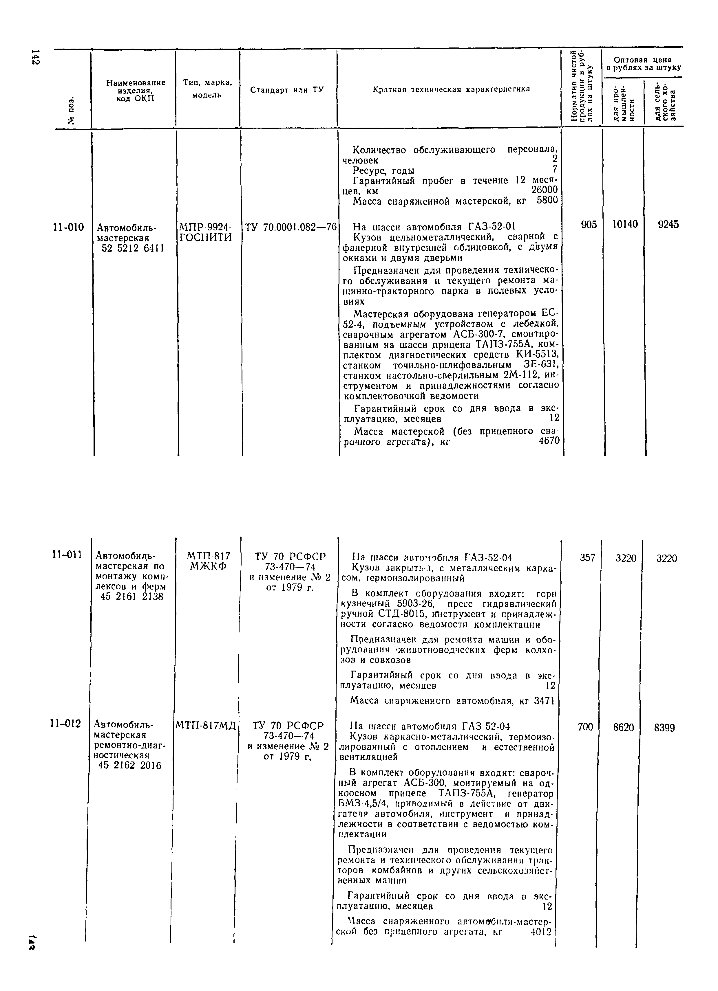 Прейскурант 21-01