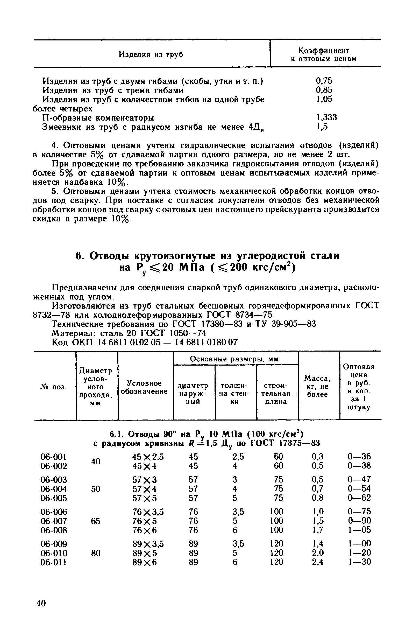 Прейскурант 23-10-29