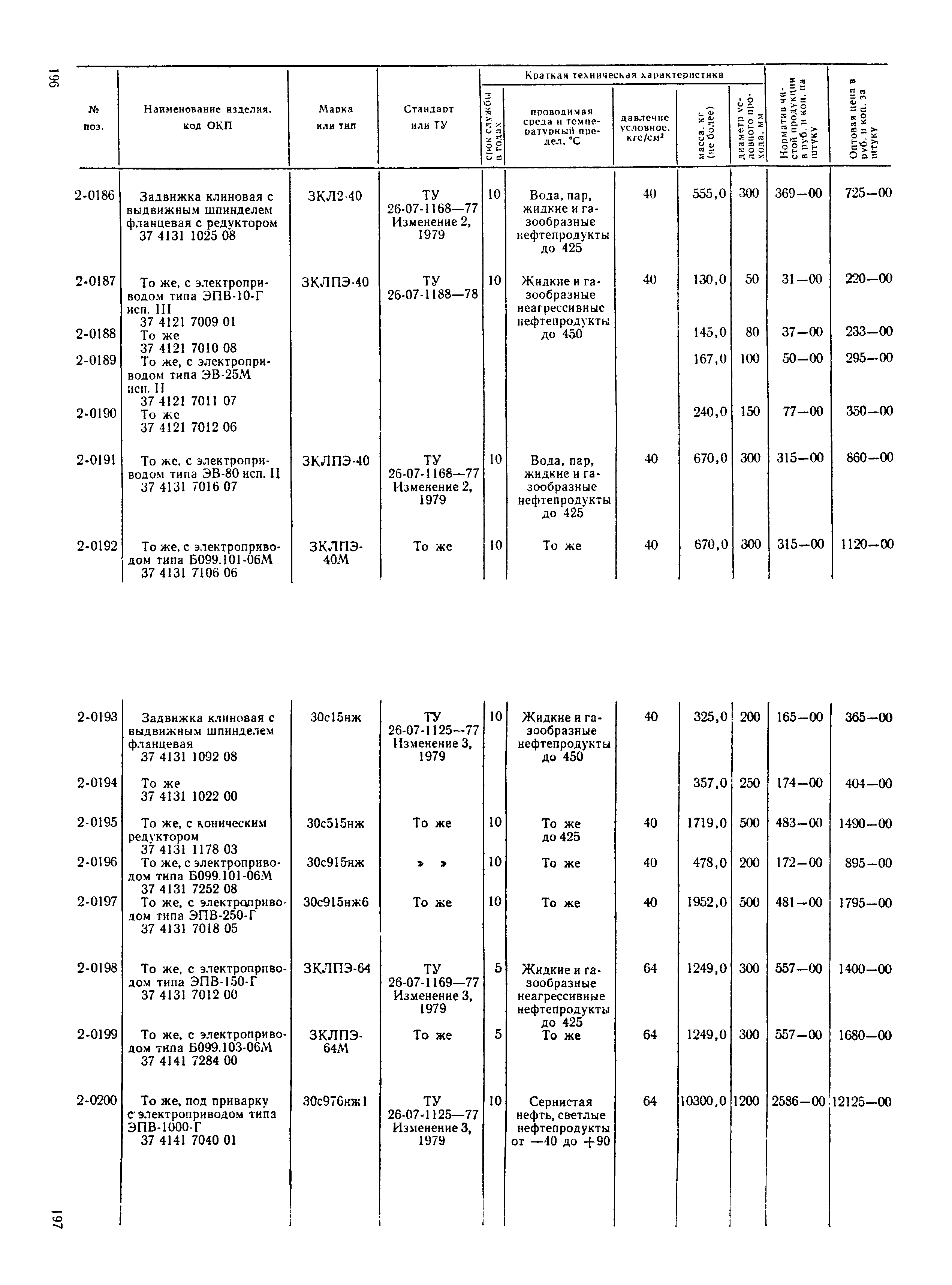 Прейскурант 23-07