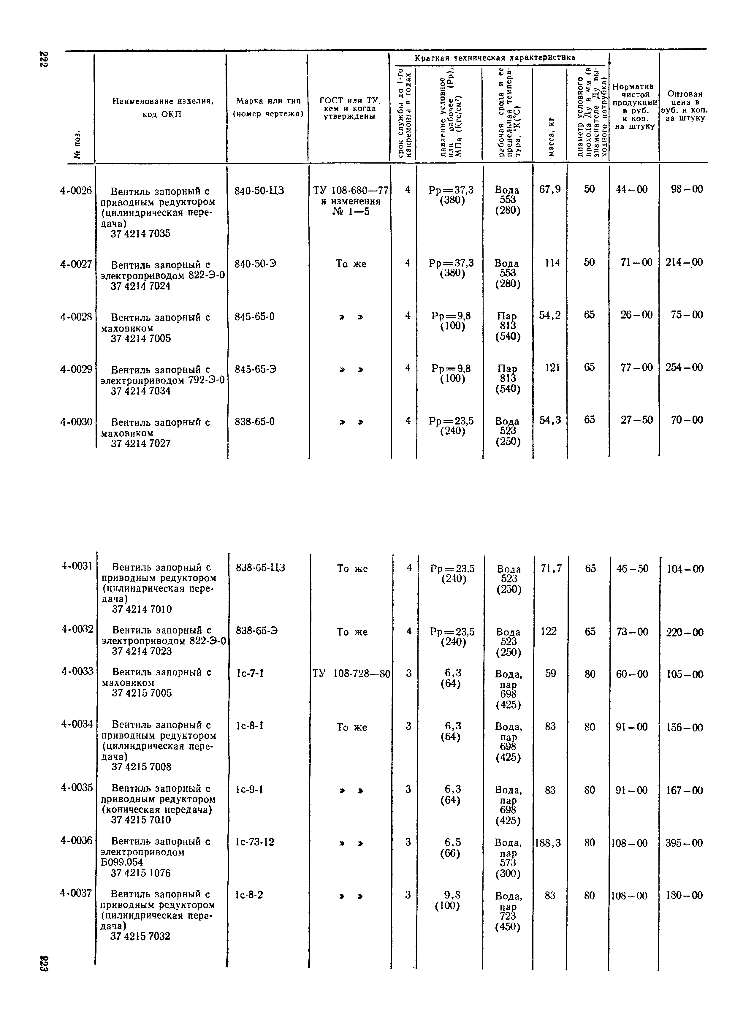 Прейскурант 23-07